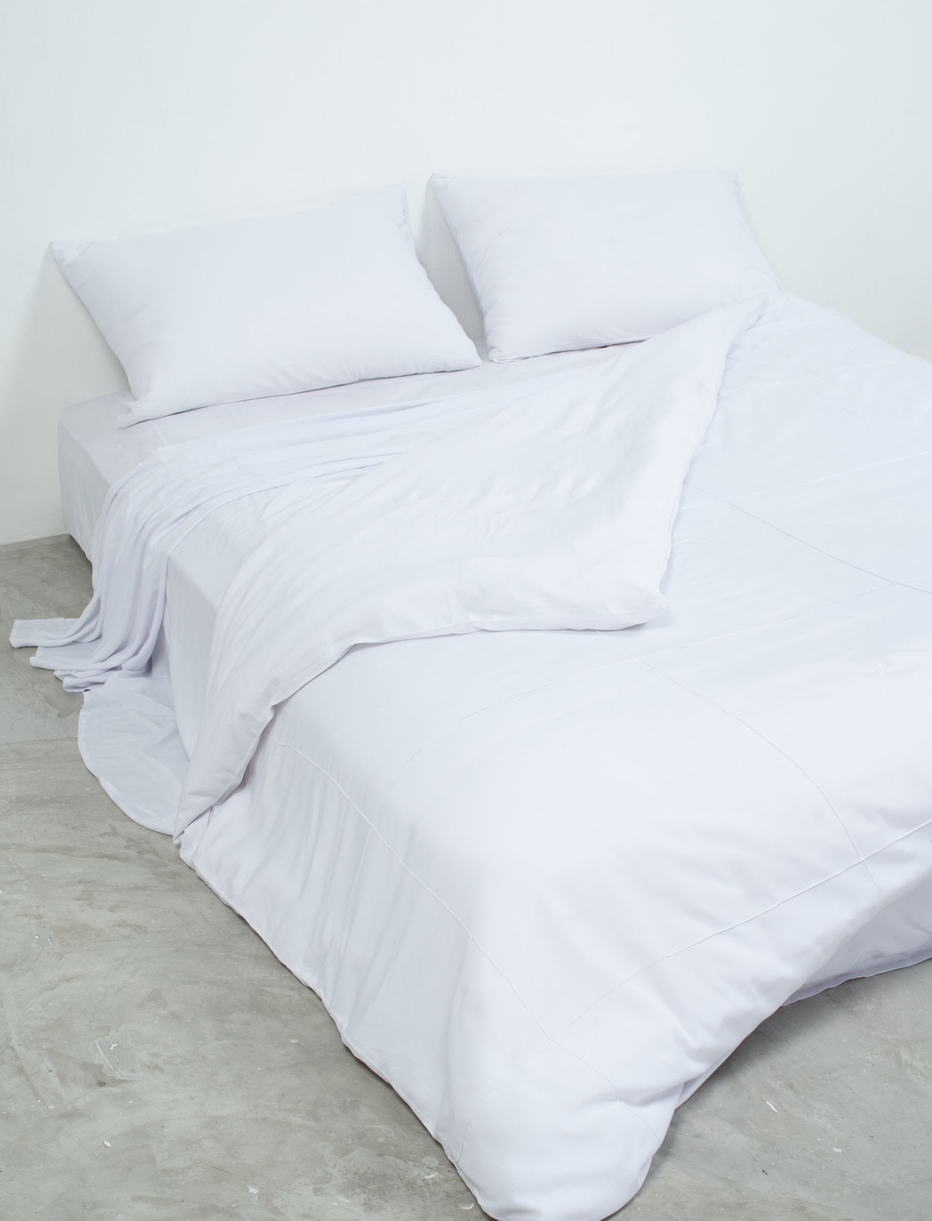 White Bamboo Quilt Cover Set