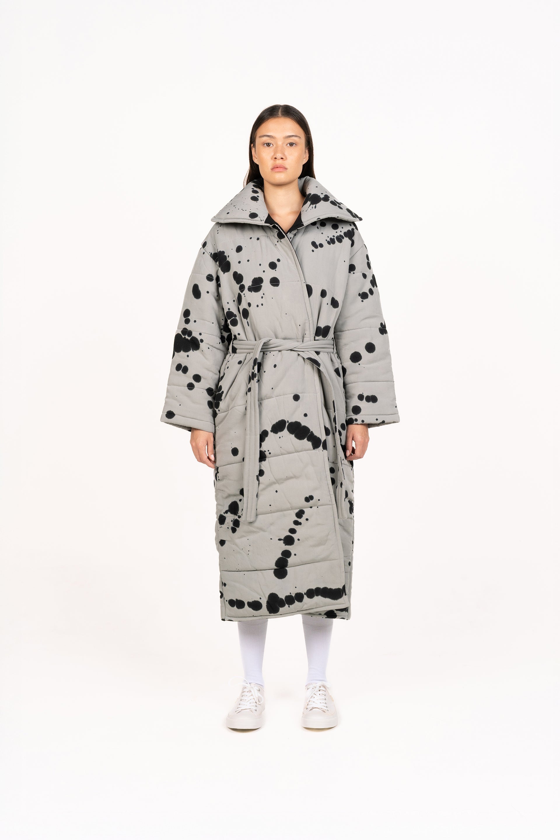 Grey Paz Long Puffer Robe