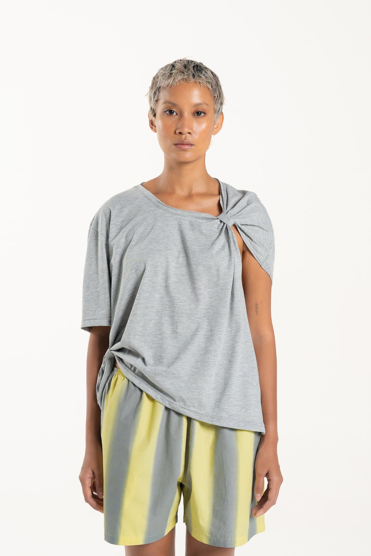 Grey Asymmetric Tee