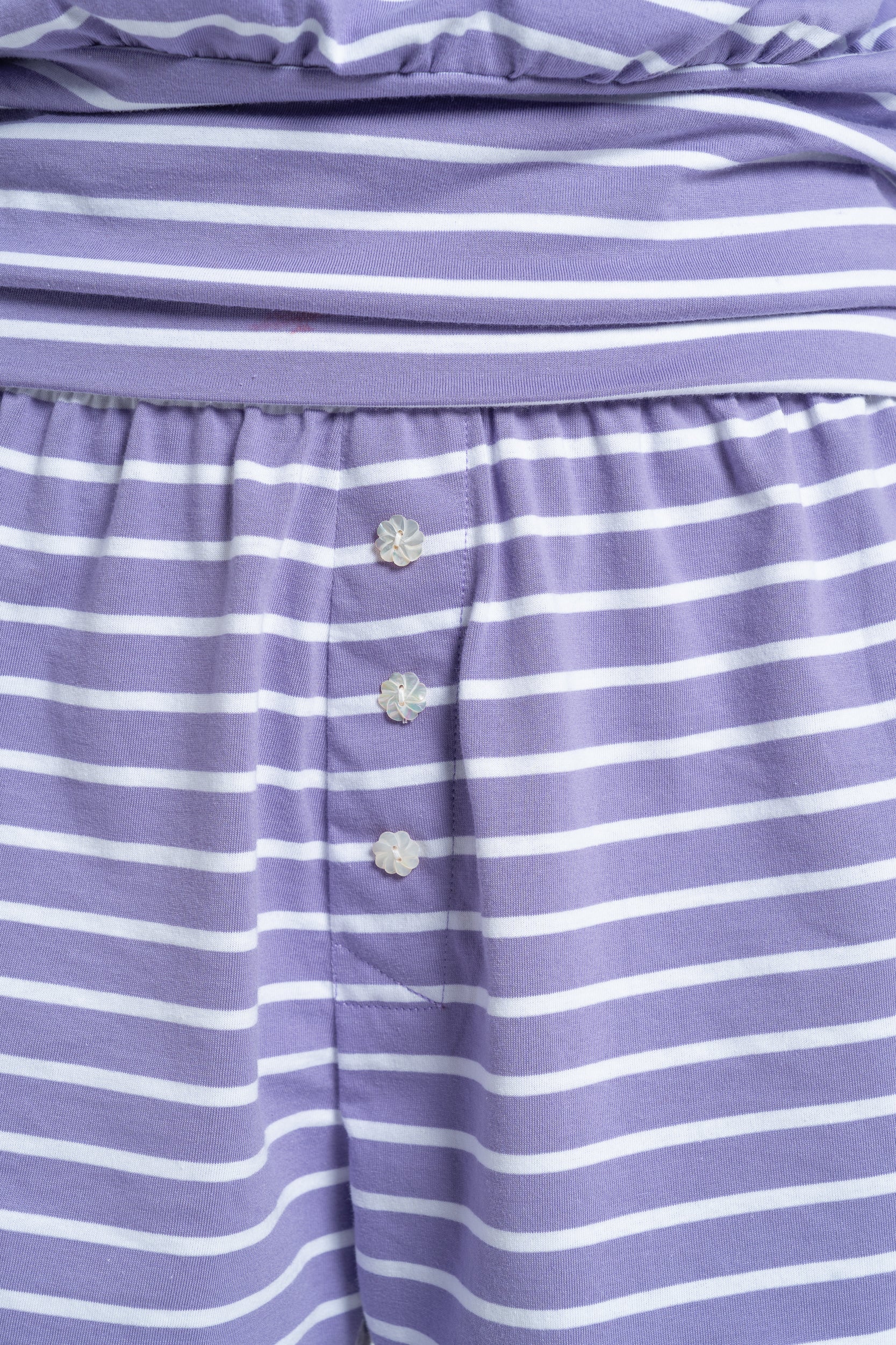 Purple Stripe Mini Shorts