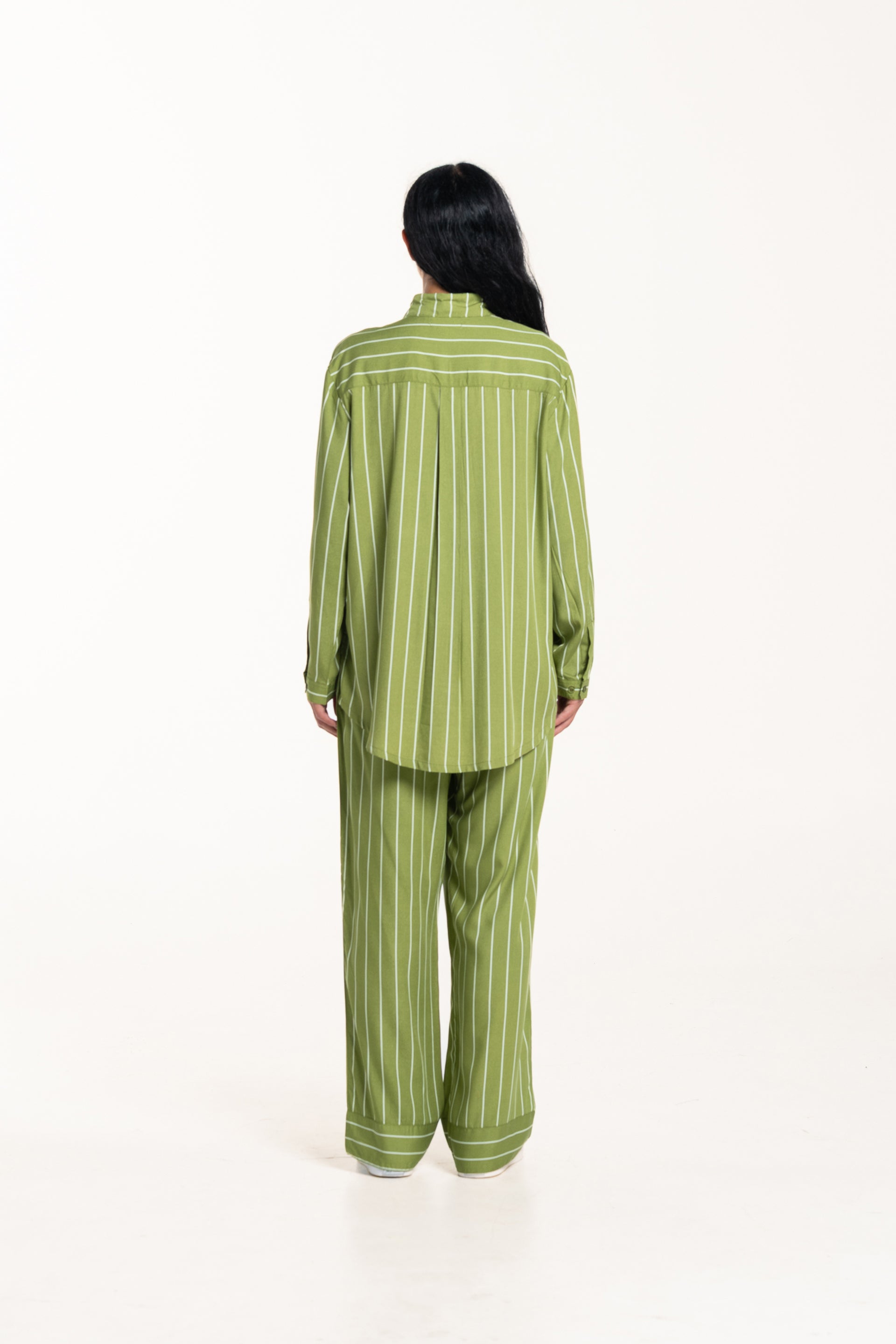 Matcha Stripe Winter Pyjama Set