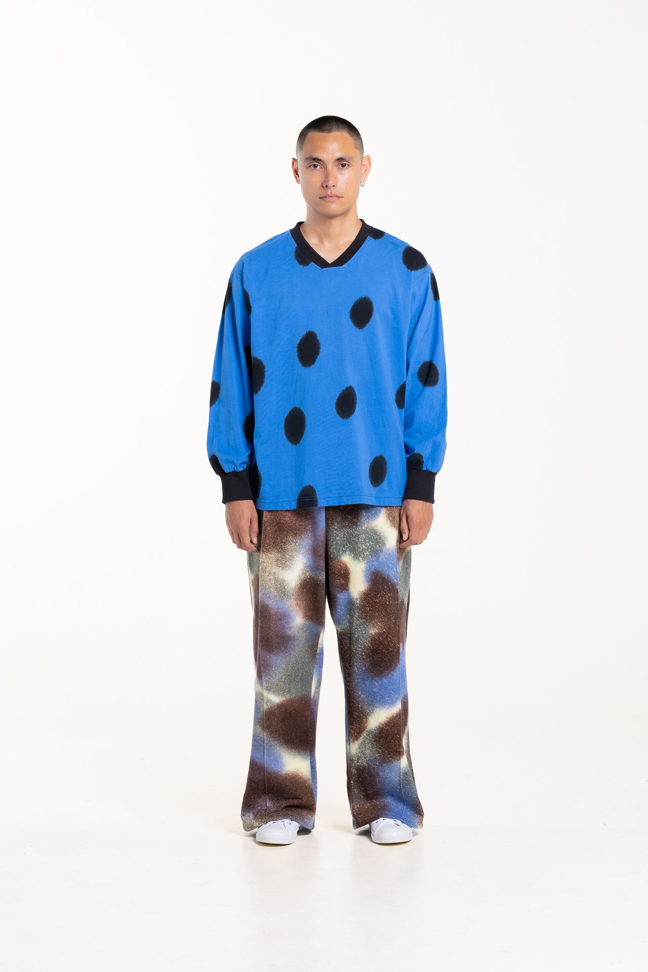 Echo V Neck Oversized Long Sleeve Top