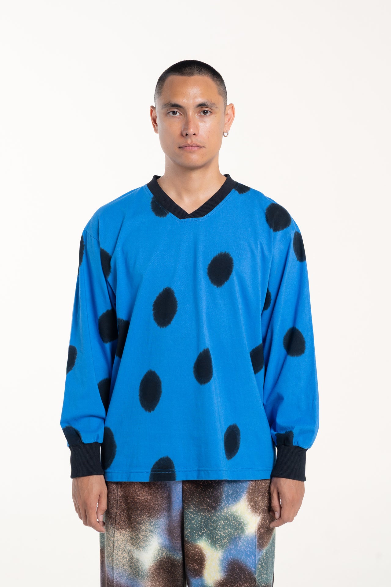 Echo V Neck Oversized Long Sleeve Top
