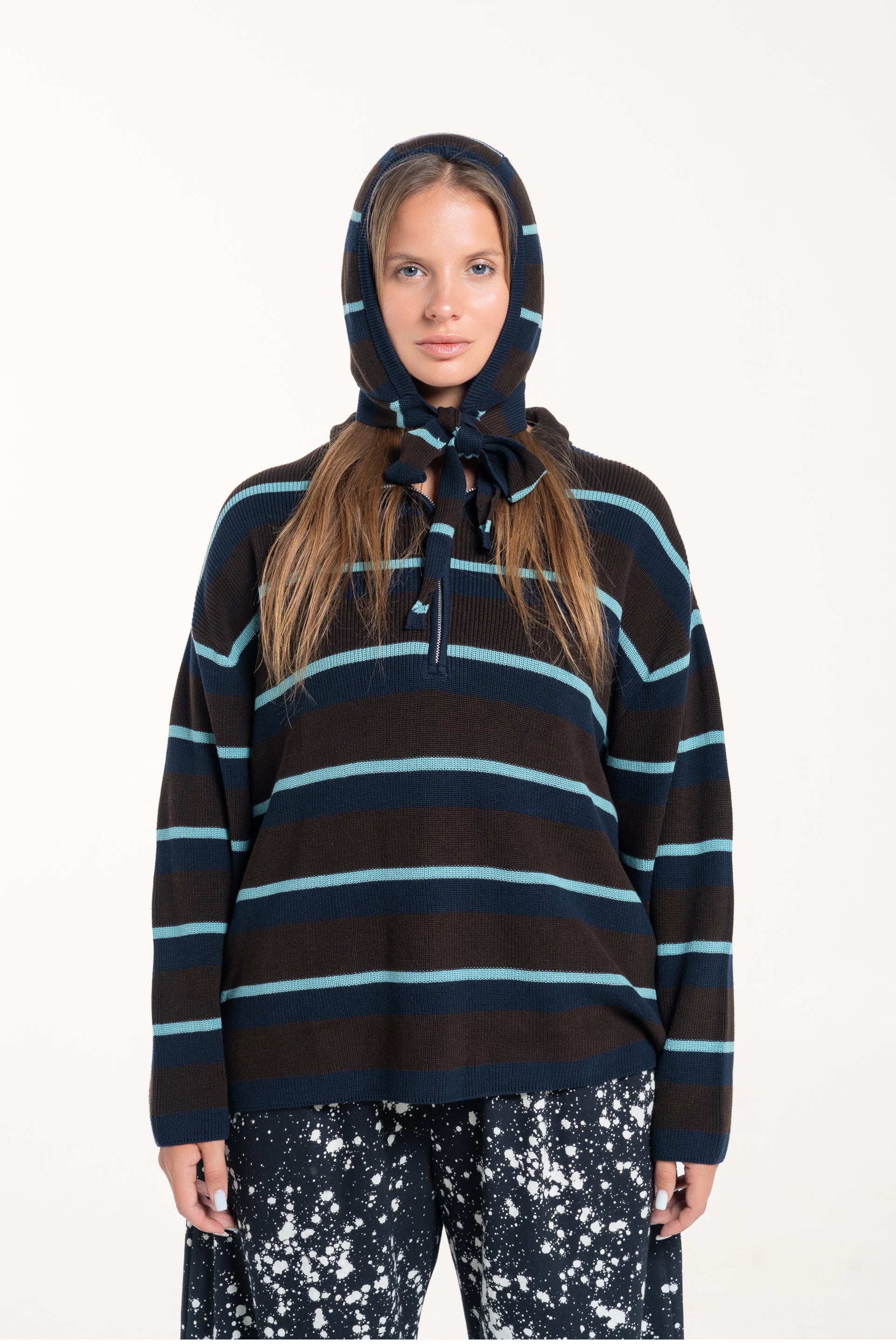 Mint Stripe Bonnet