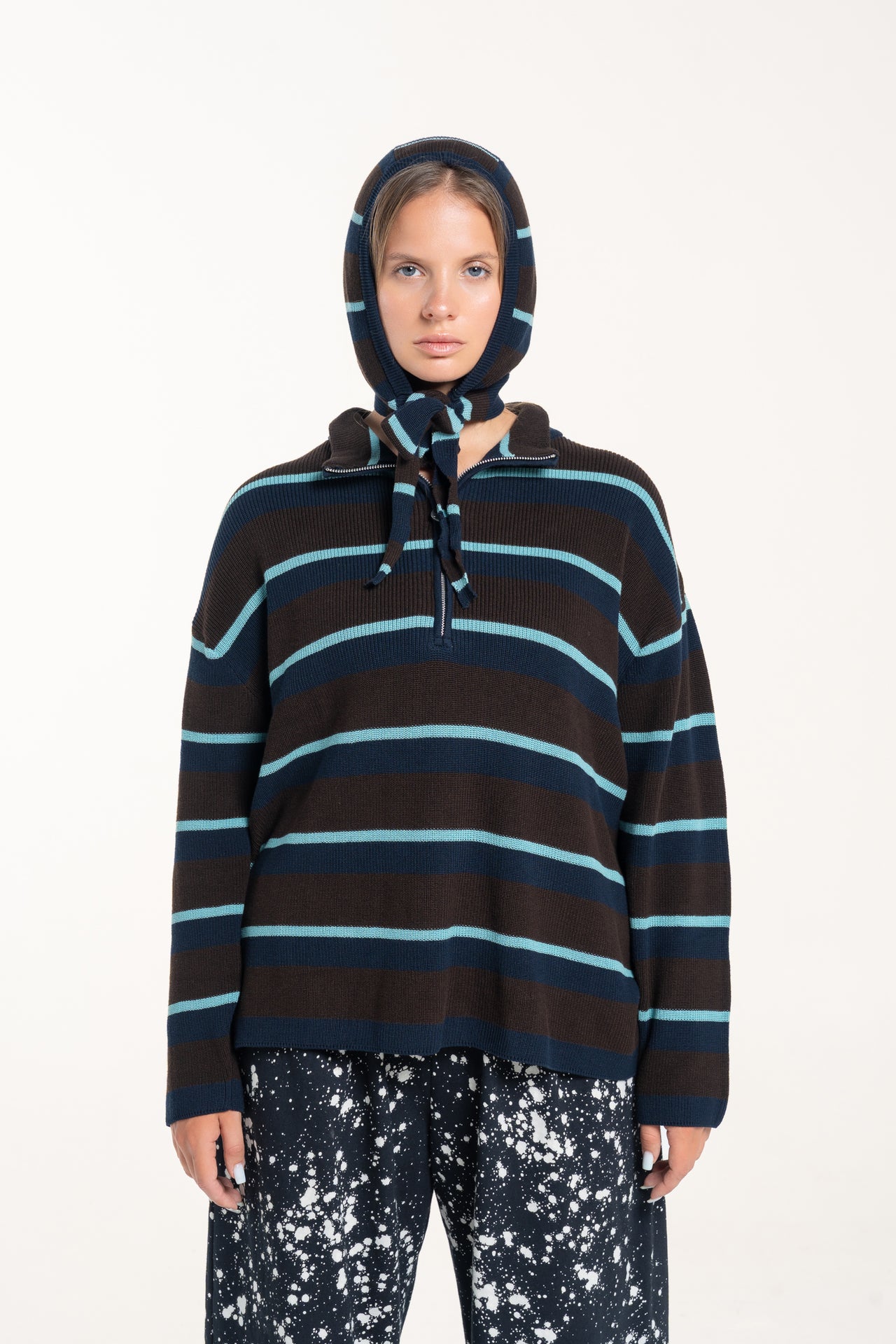 Mint Stripe Bonnet