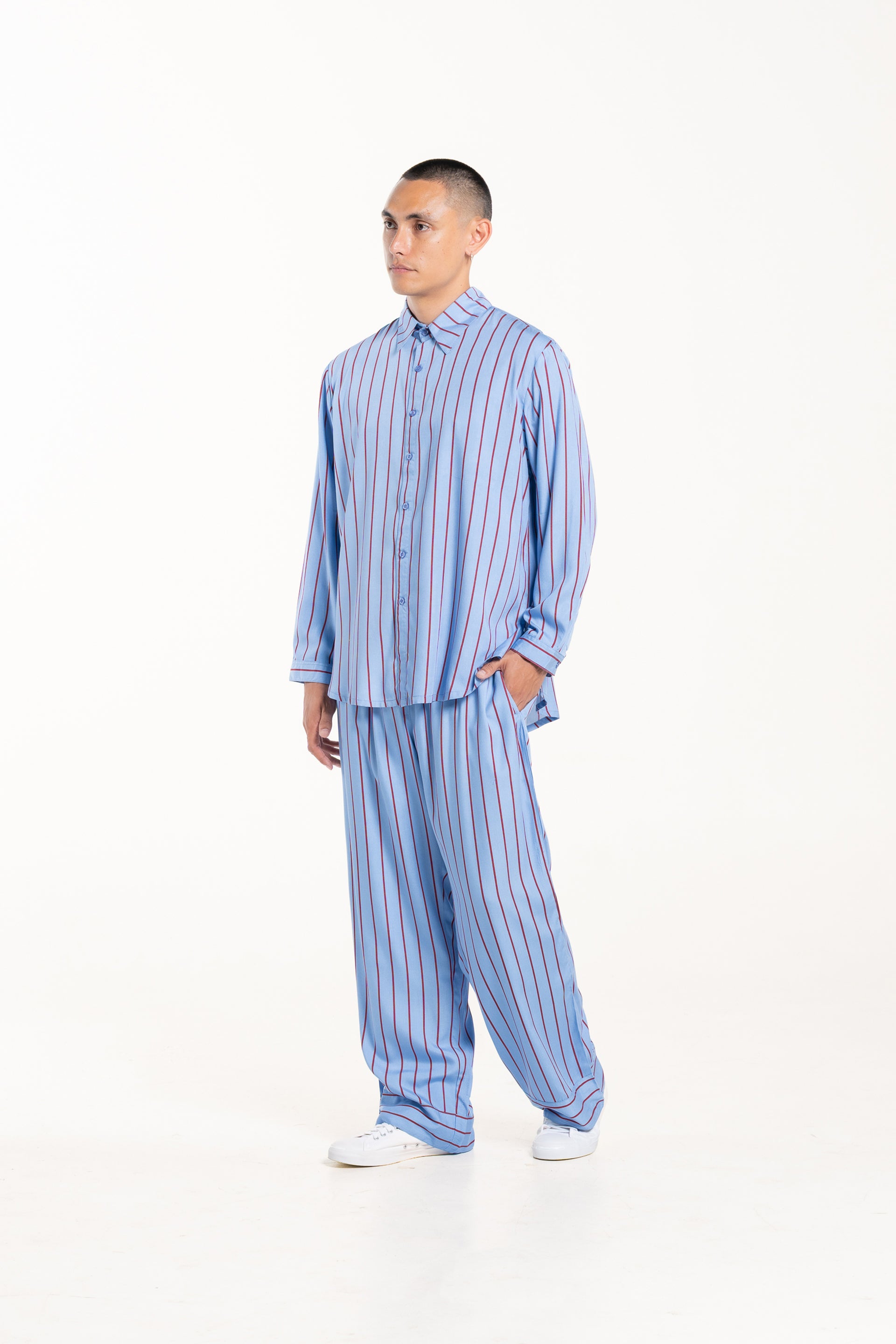 Blueberry Stripe Winter Pyjama Set