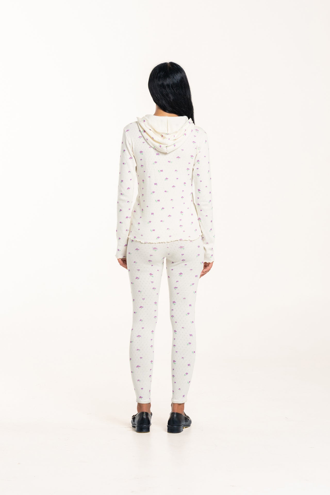 Wildflower Hooded Long Sleeve Top