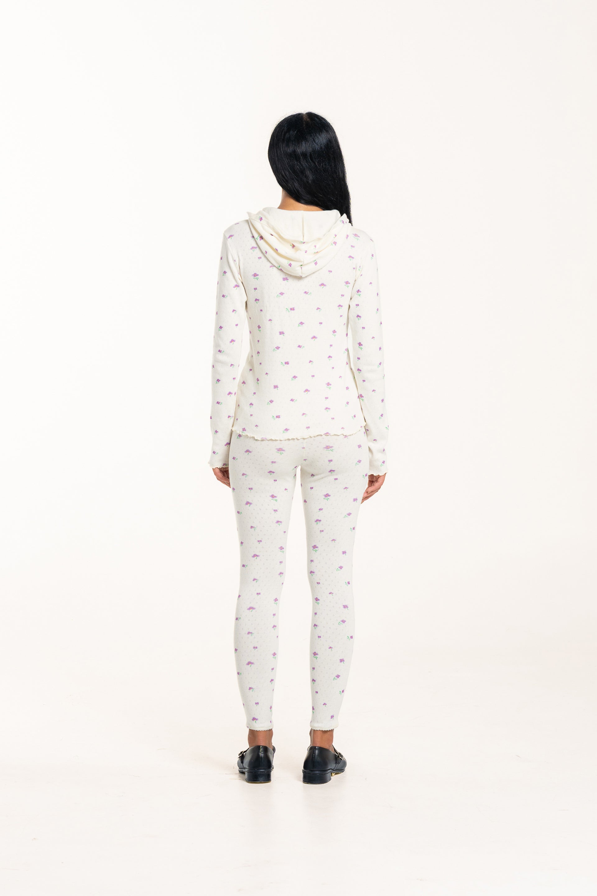 Wildflower Hooded Long Sleeve Top