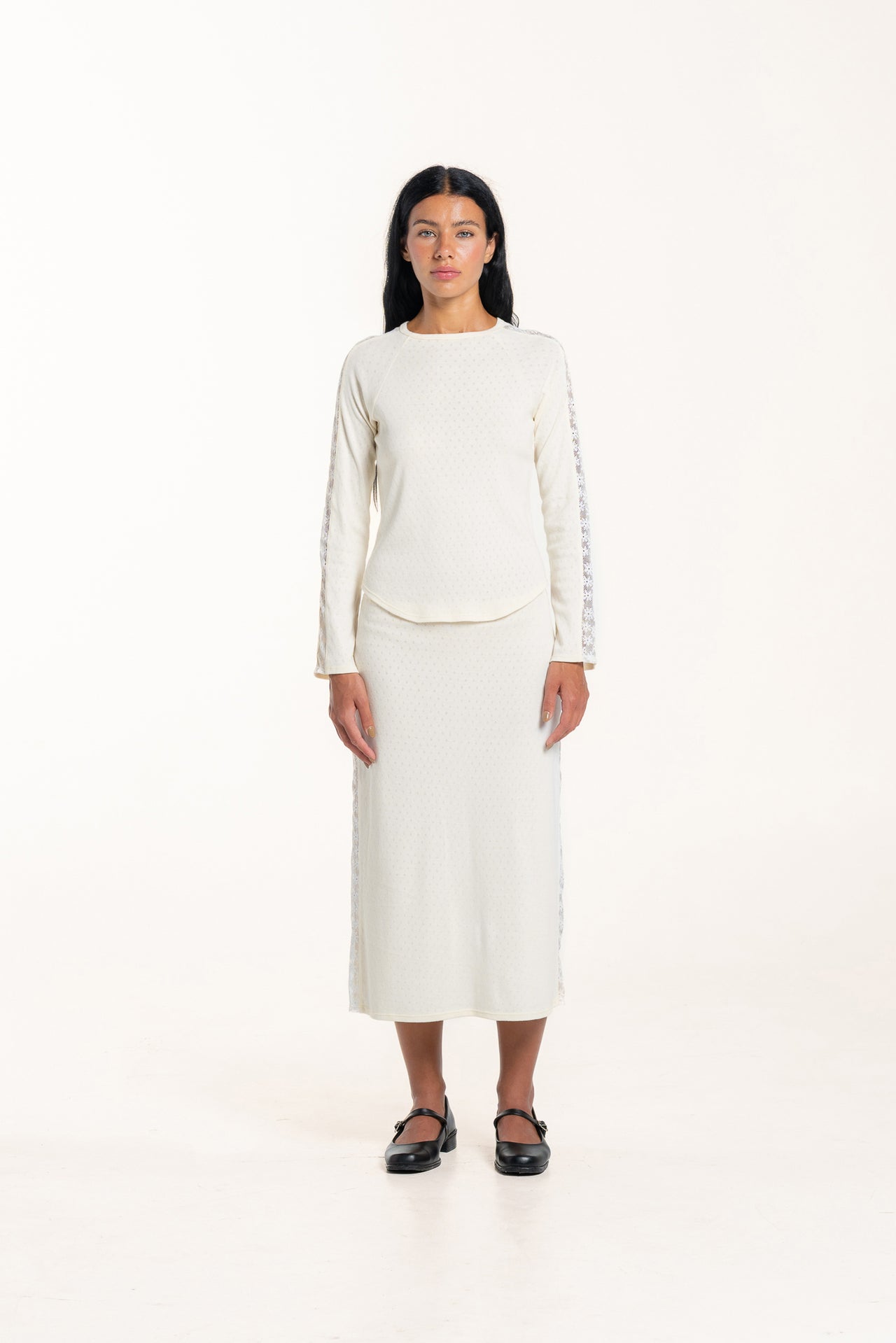 Pearl Lace Slip Skirt