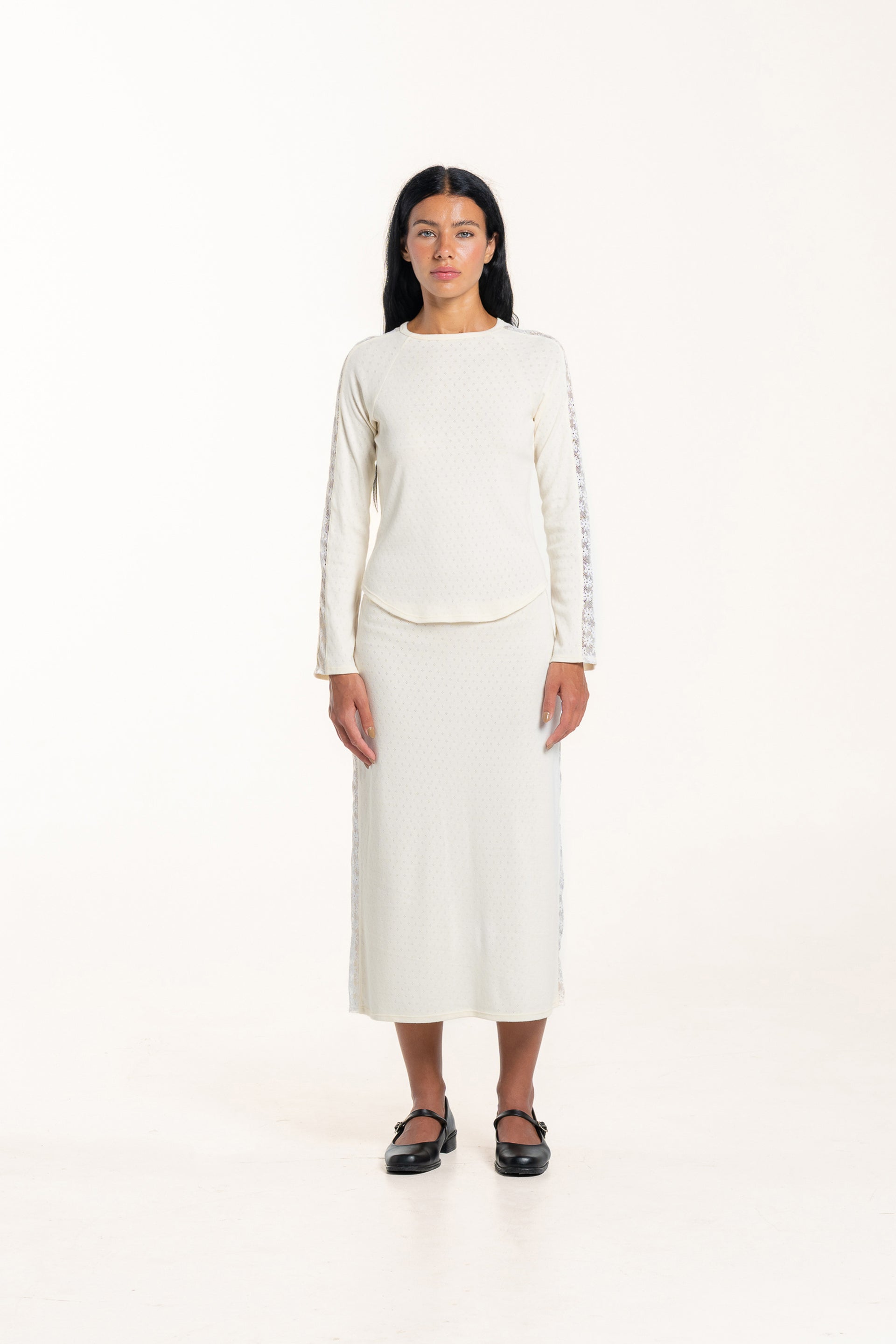 Pearl Lace Slip Skirt