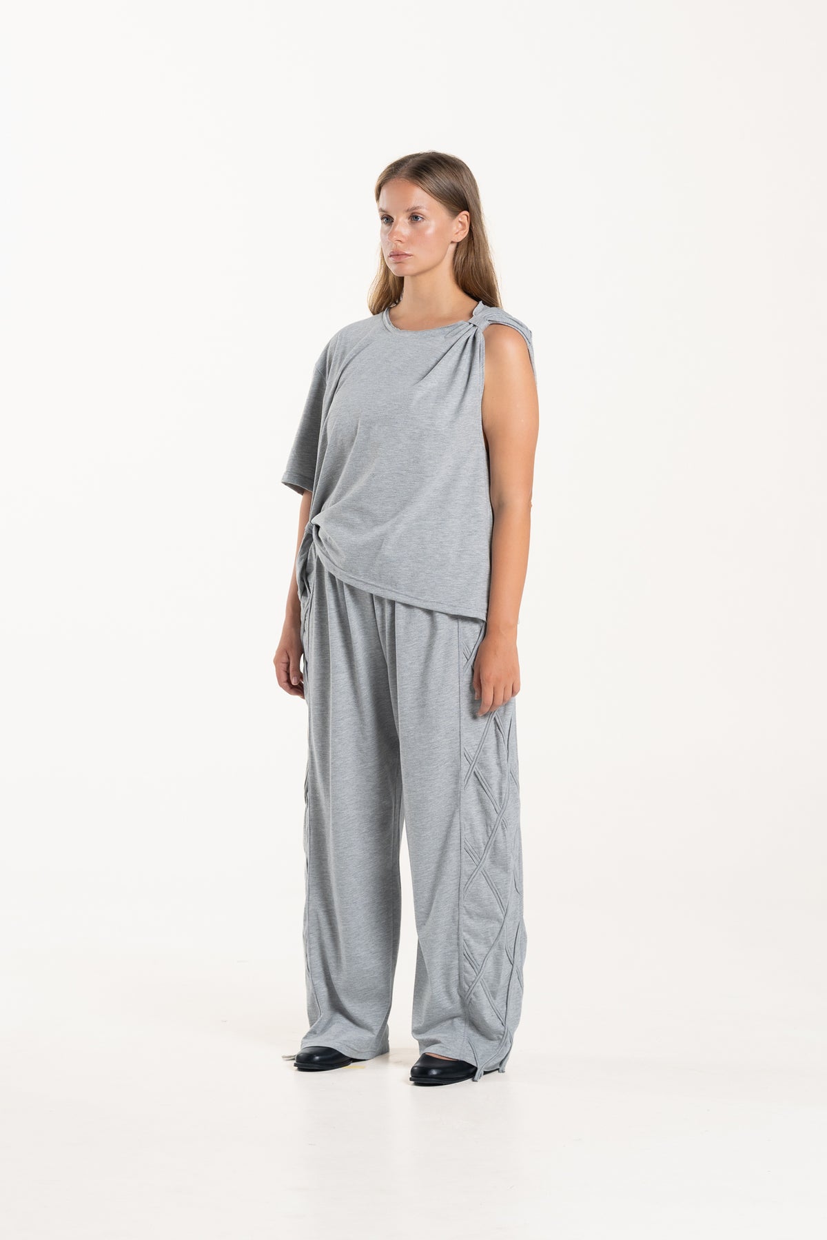 Grey Asymmetric Tee