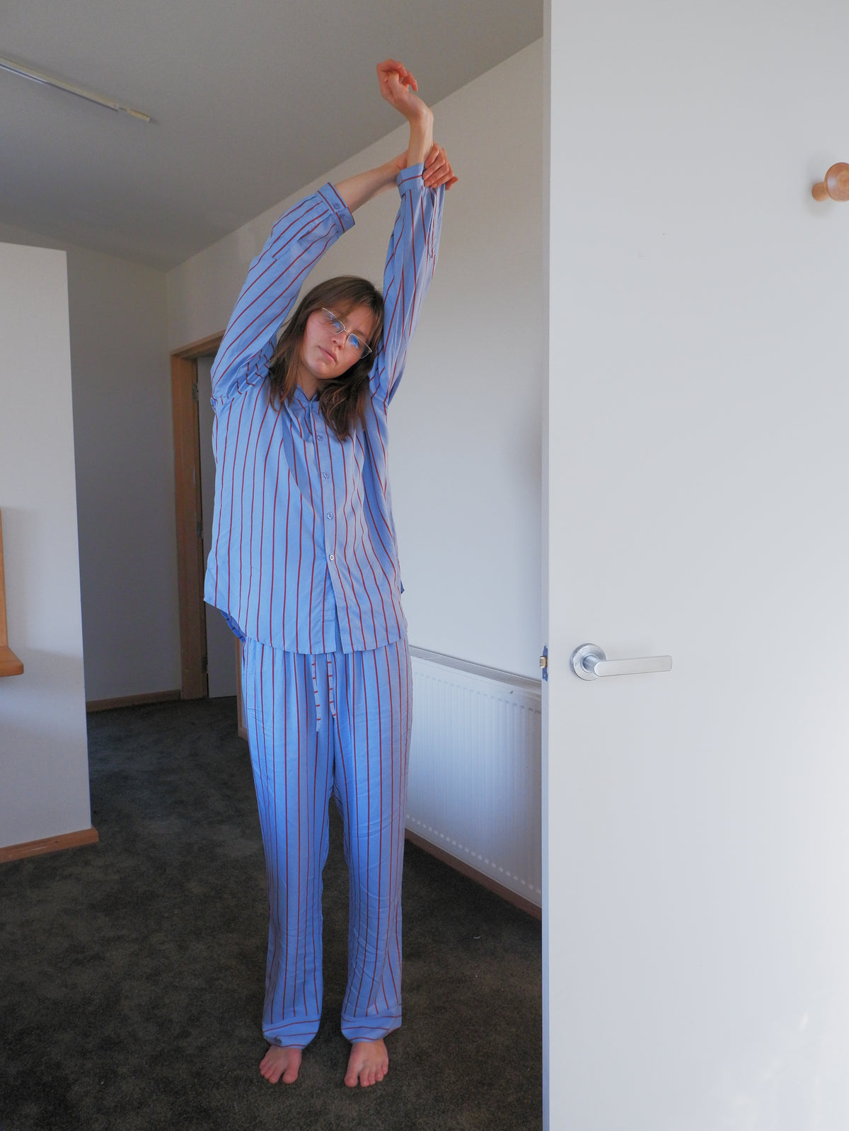 Blueberry Stripe Winter Pyjama Set