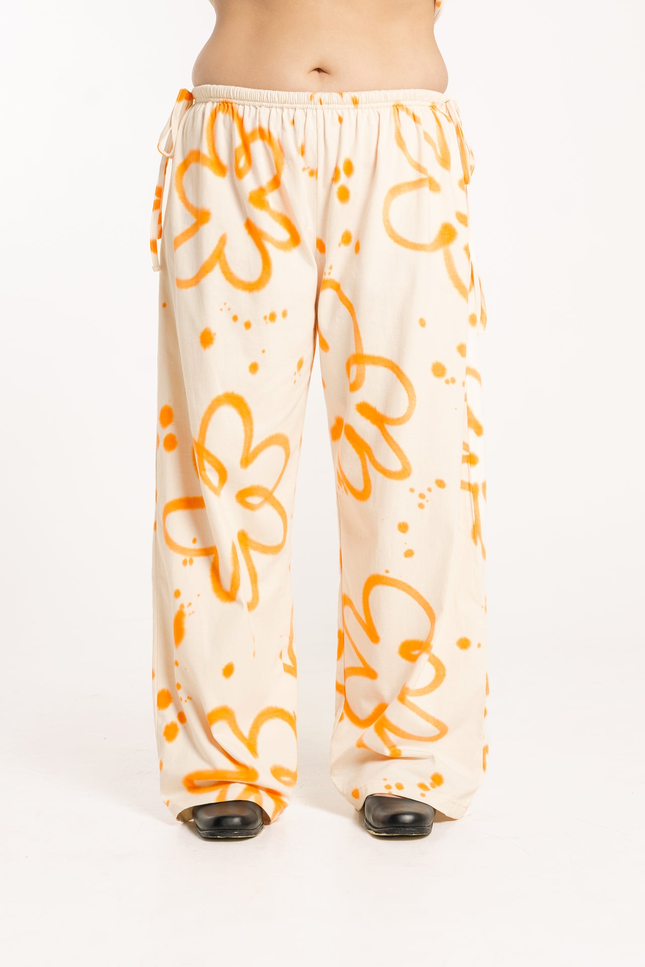 Orange Poppy Double Drawstring Pants