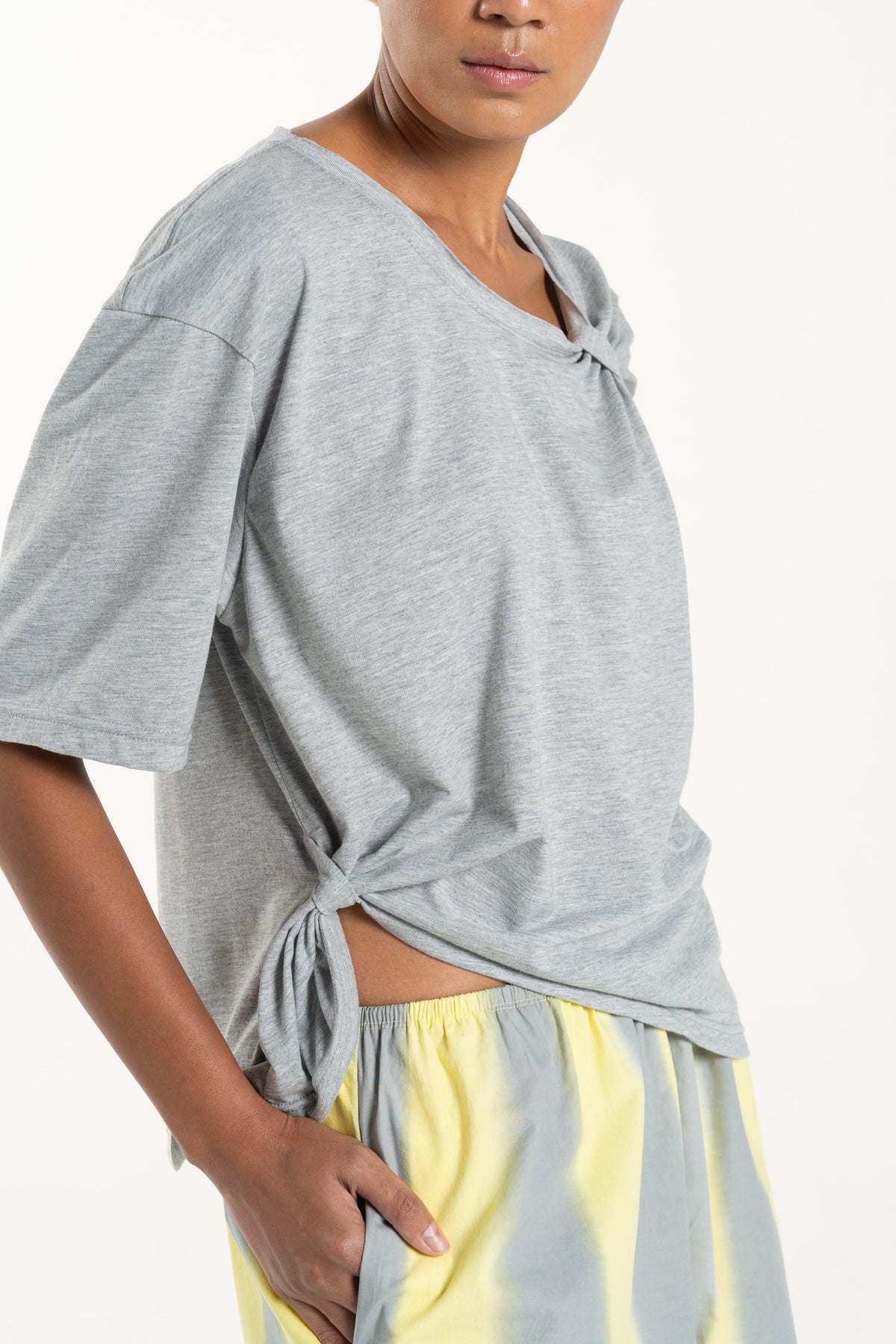 Grey Asymmetric Tee