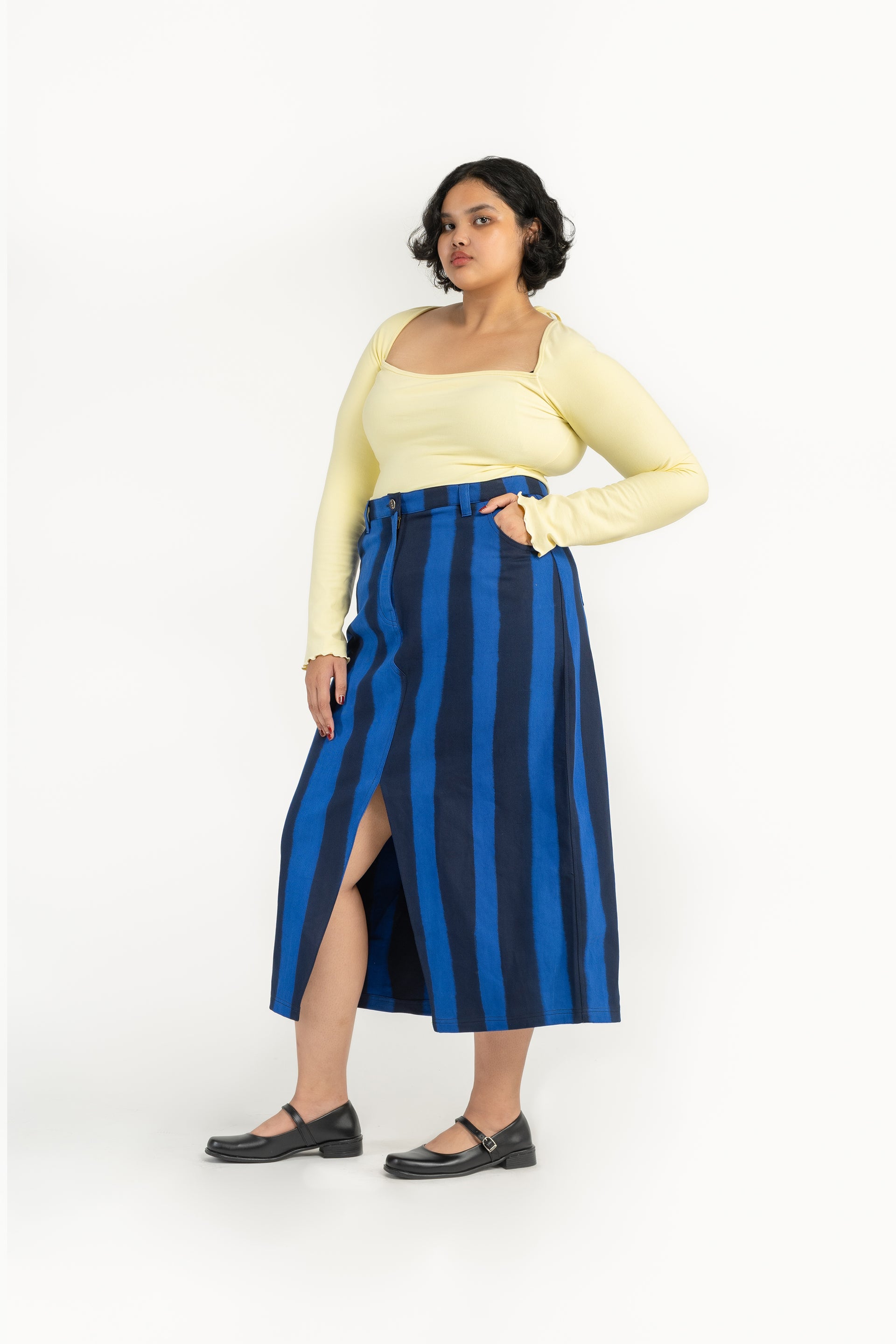Cobalt Duo Maxi Skirt