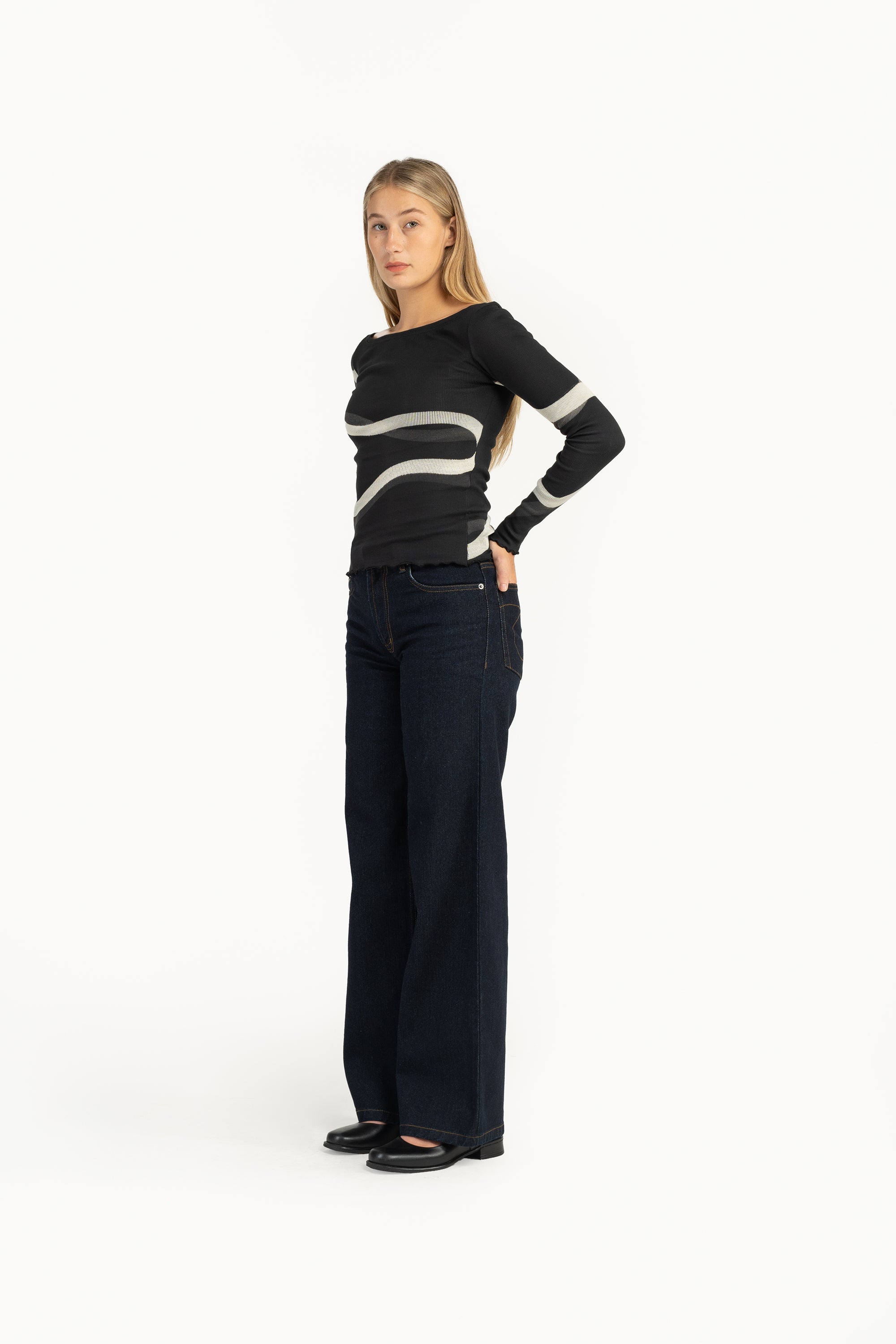 Indigo Wide Leg Denim Jean - SUKU Home