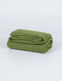 Matcha Stripe Bamboo Quilt Cover Set