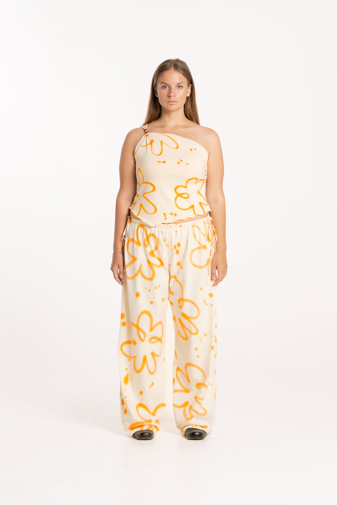 Orange Poppy Double Drawstring Pants