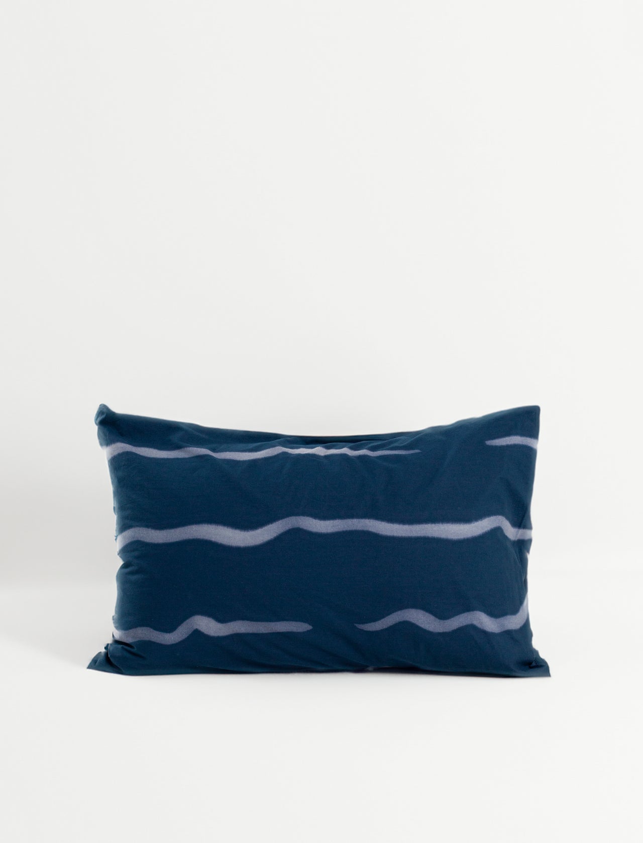 Navy Wave Pillowcase Set