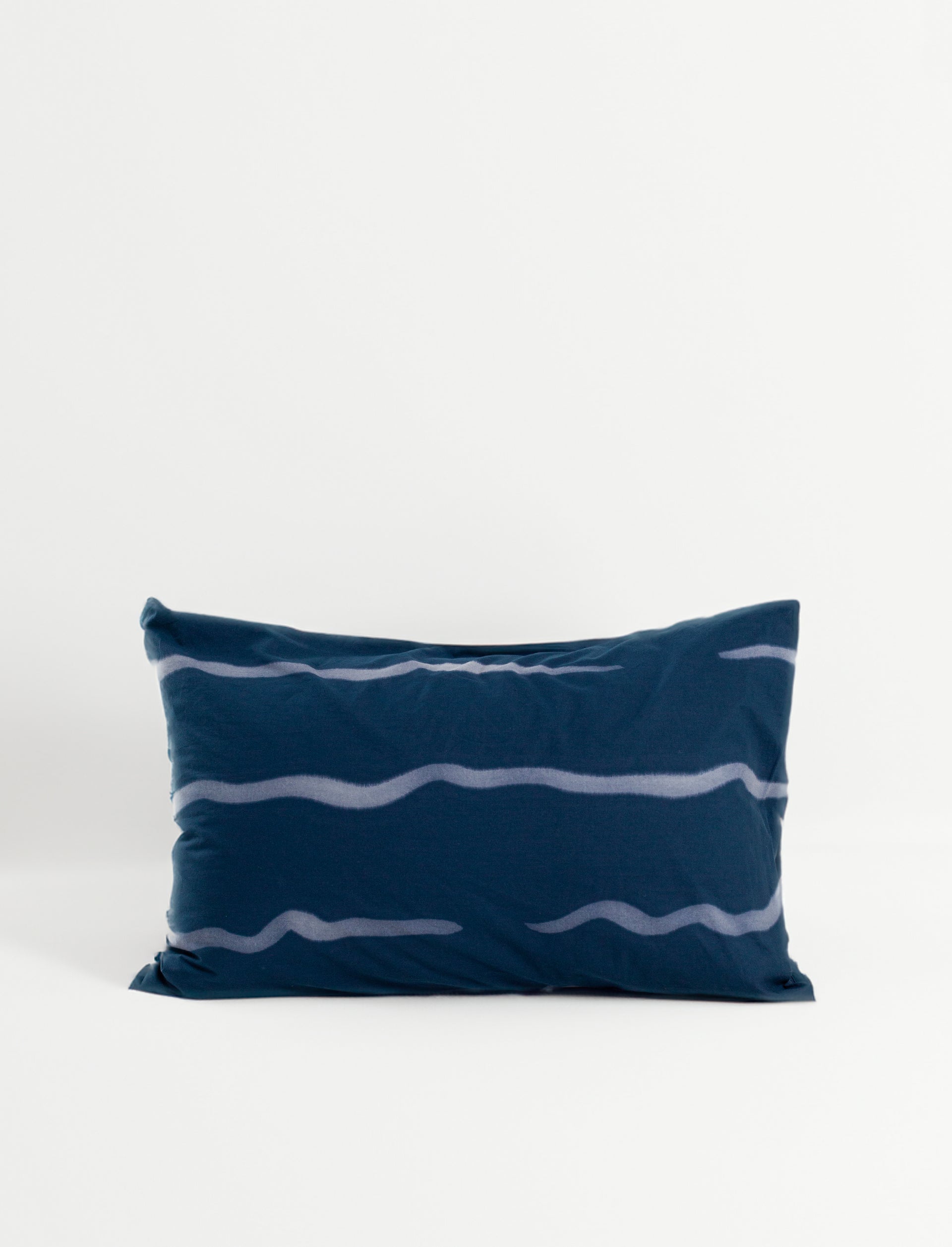 Navy Wave Pillowcase Set