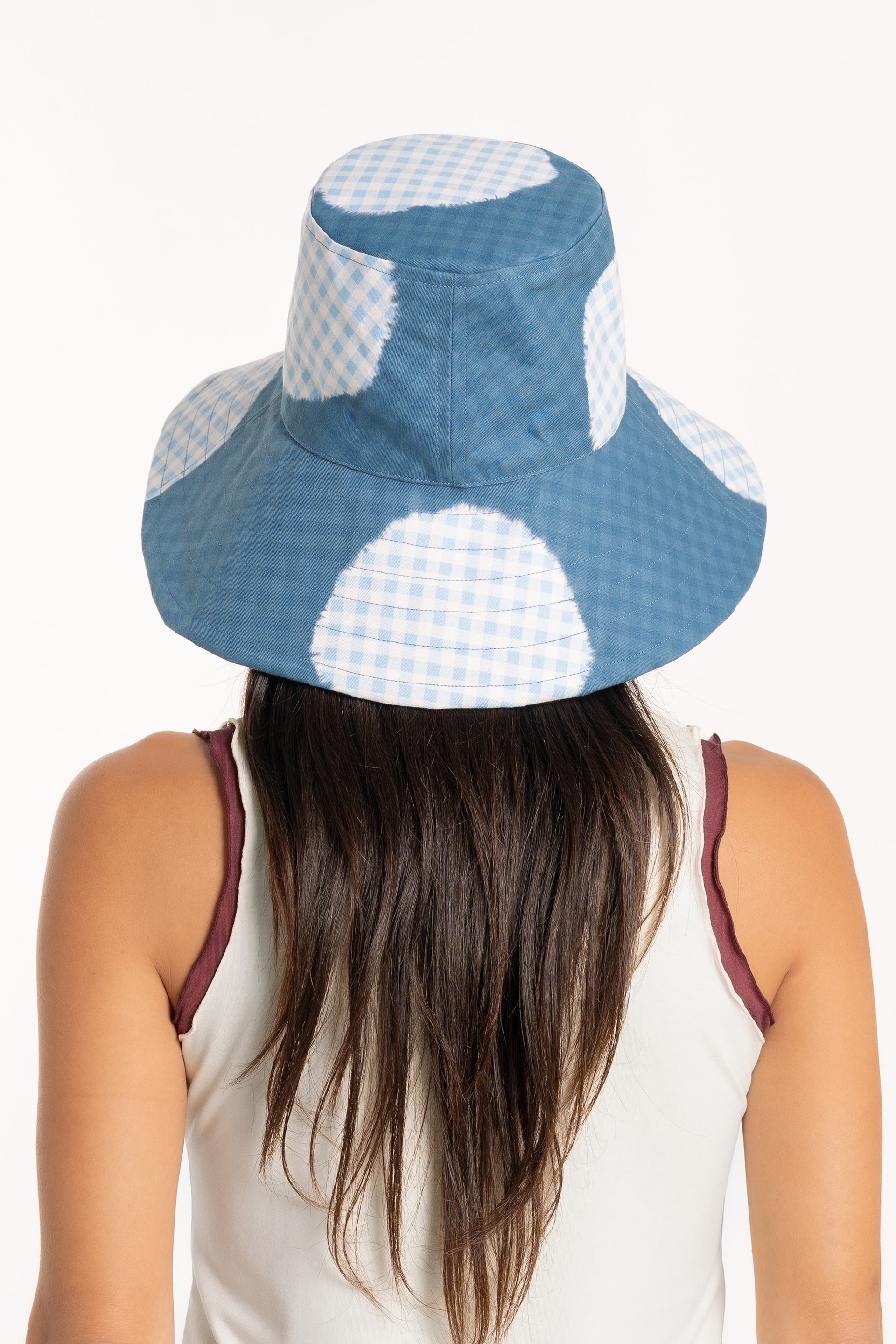 Check Polka Sun Hat