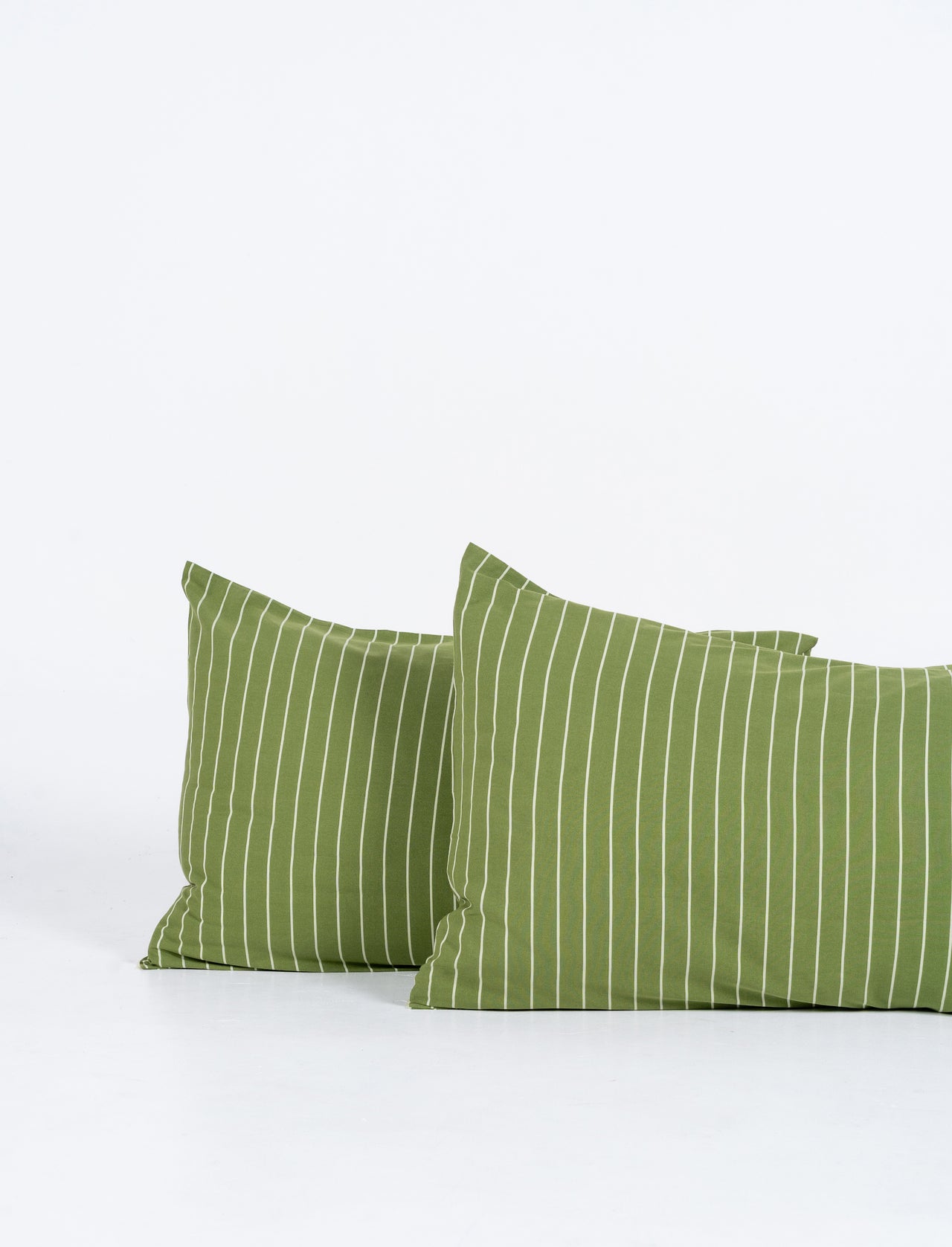 Matcha Stripe Bamboo Pillowcase Set