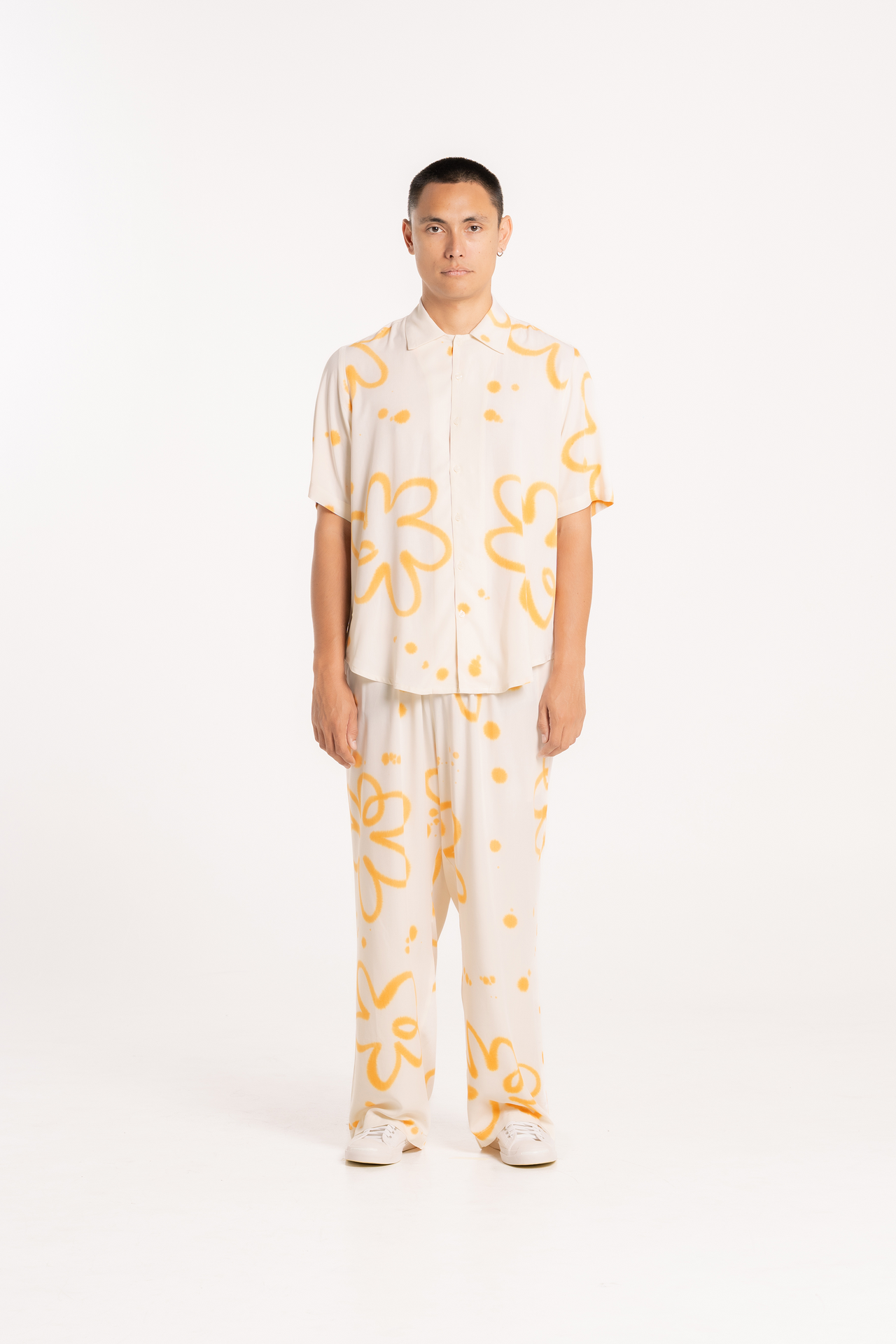 Orange Poppy Summer Night Pyjama Set