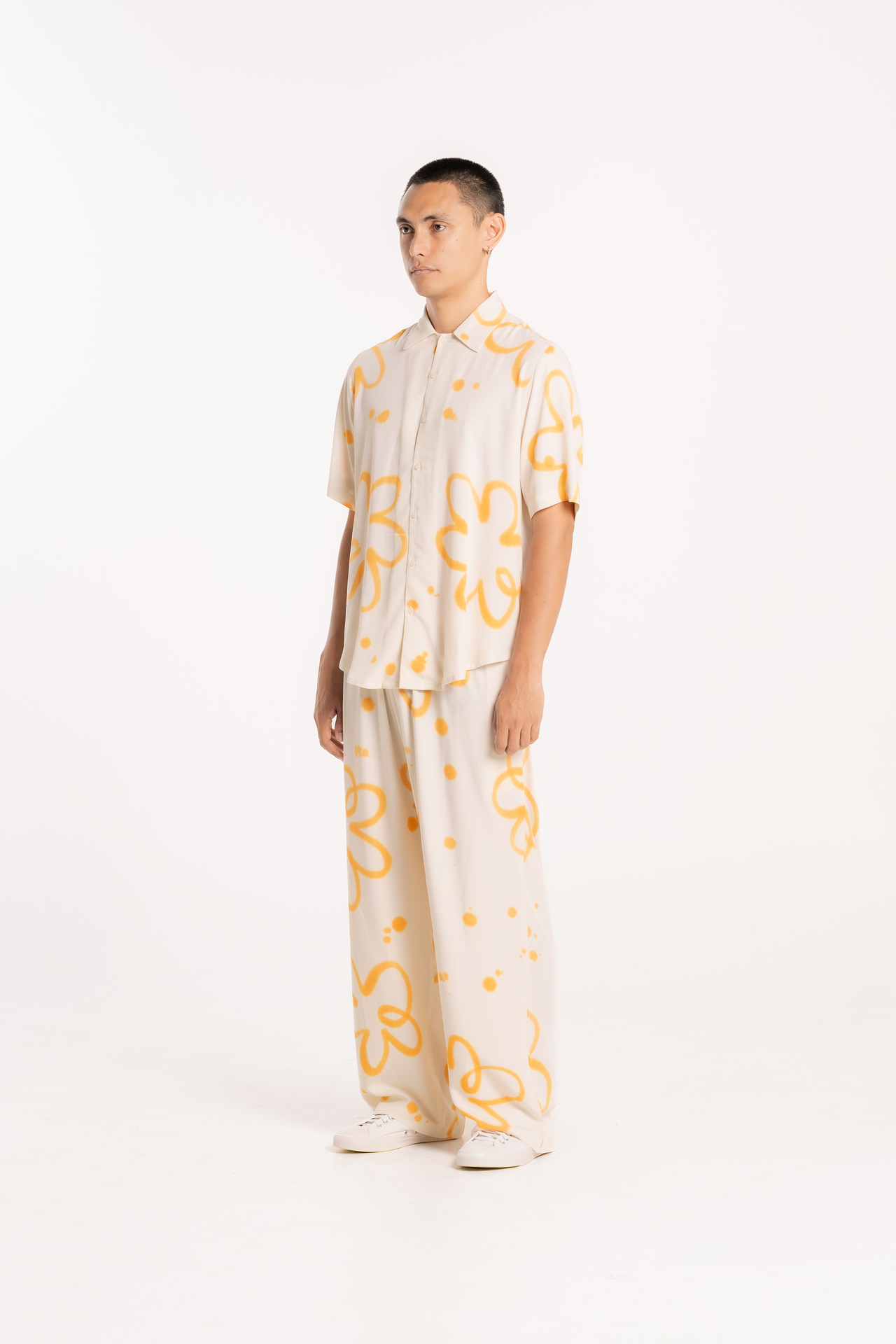 Orange Poppy Summer Night Pyjama Set