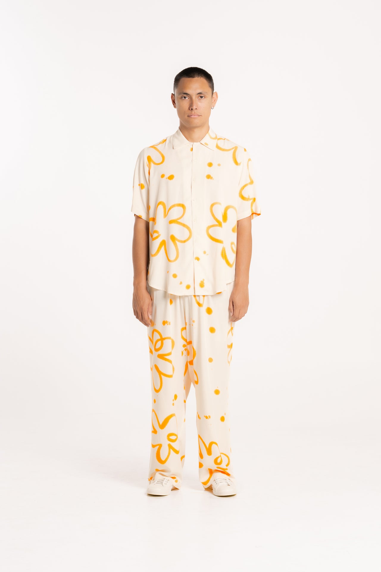 Orange Poppy Summer Night Pyjama Set
