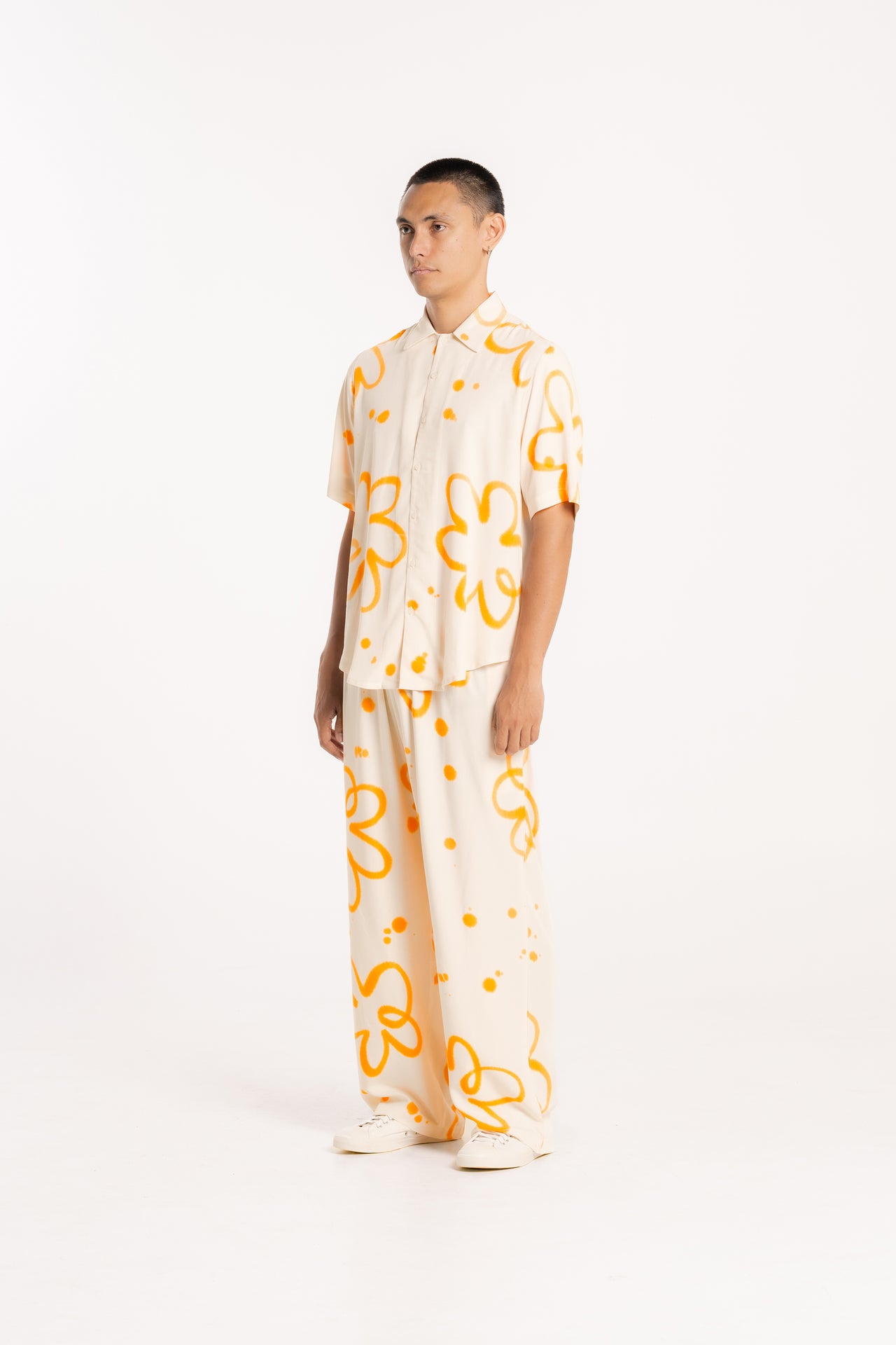 Orange Poppy Summer Night Pyjama Set