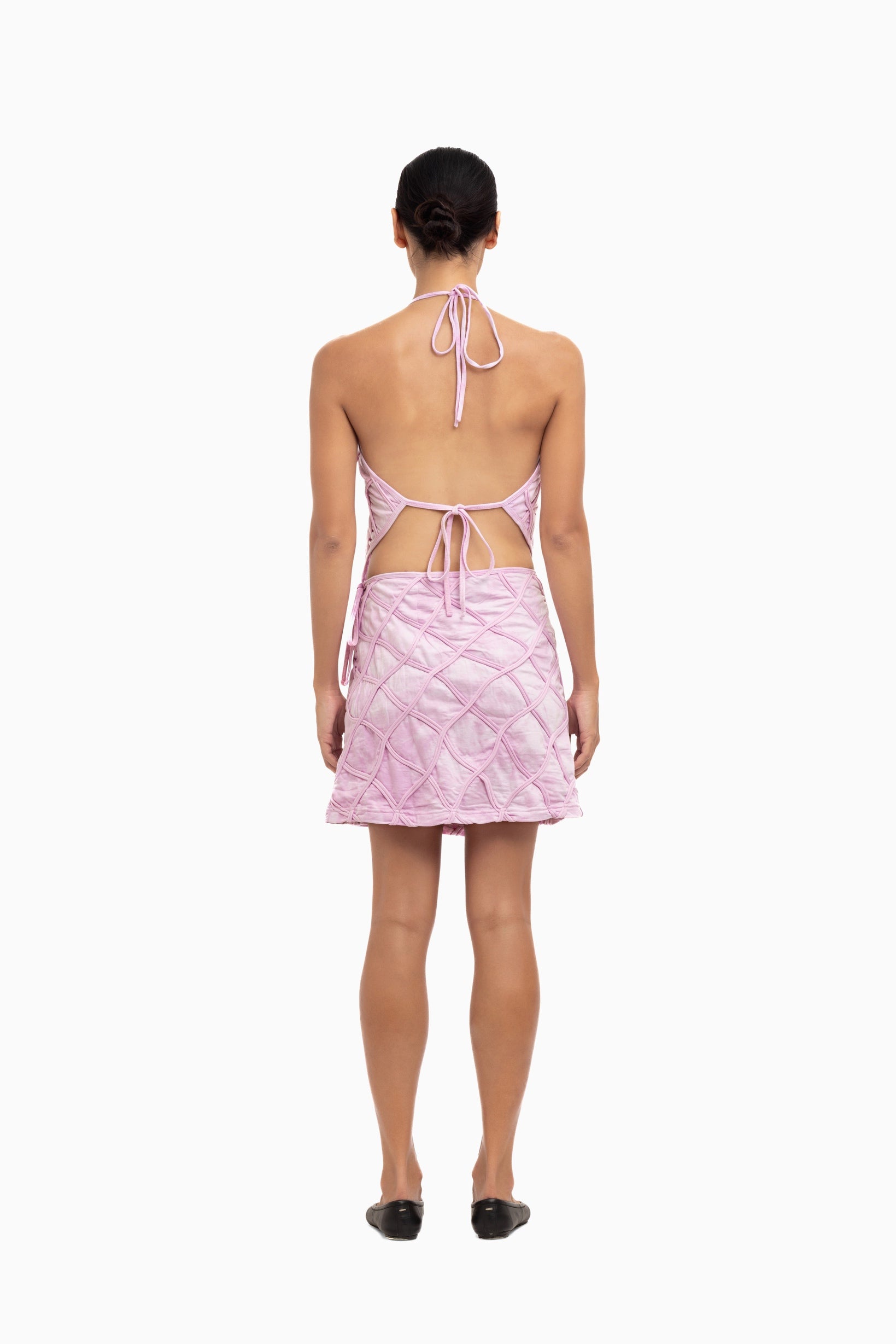 Bubblegum Textured Wrap Skirt