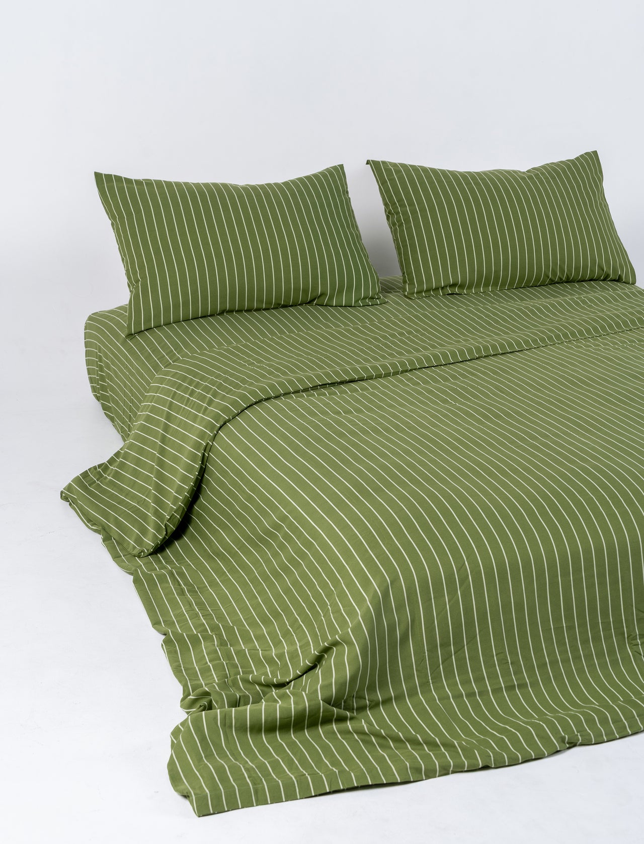 Matcha Stripe Bamboo Fitted Sheet