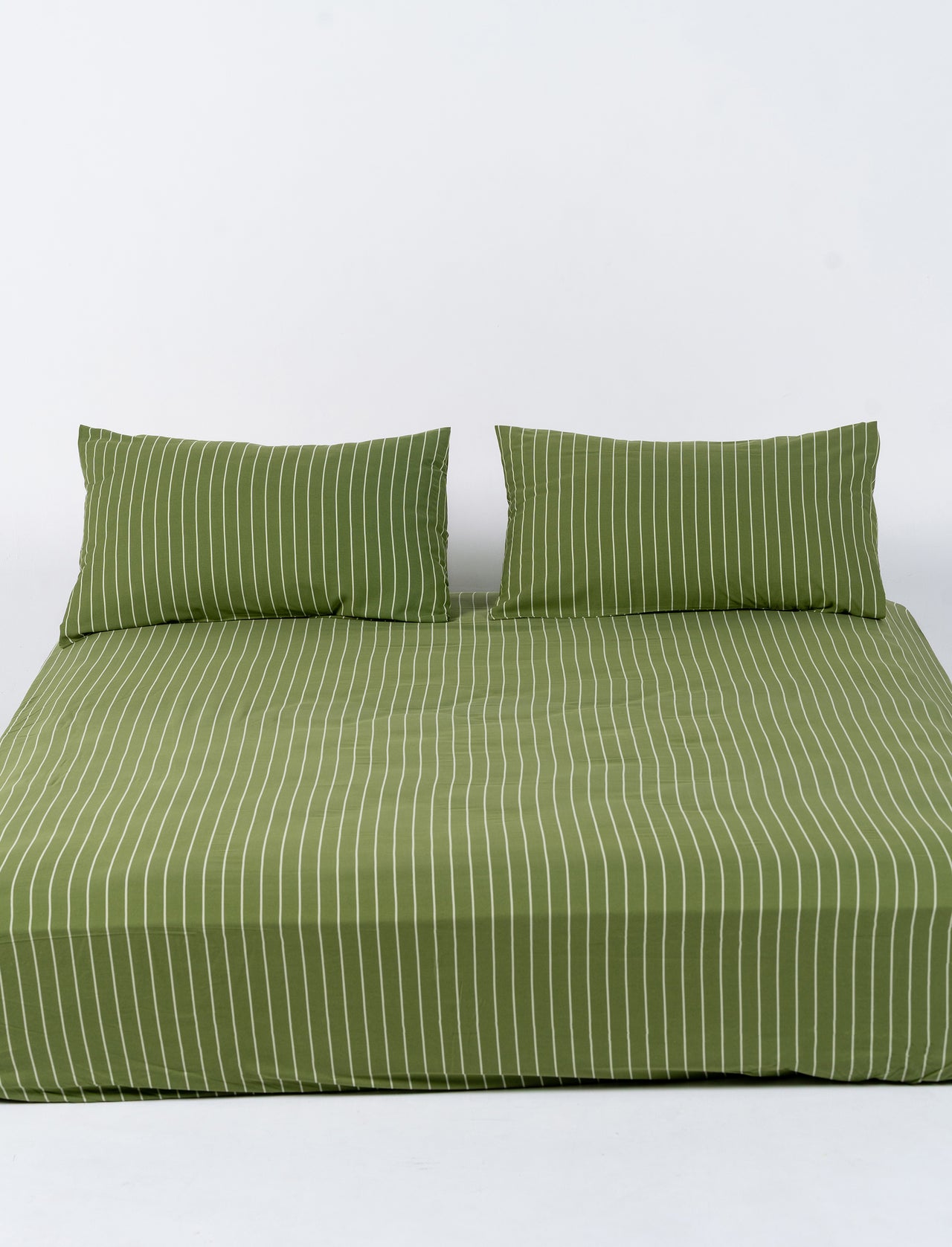 Matcha Stripe Bamboo Fitted Sheet