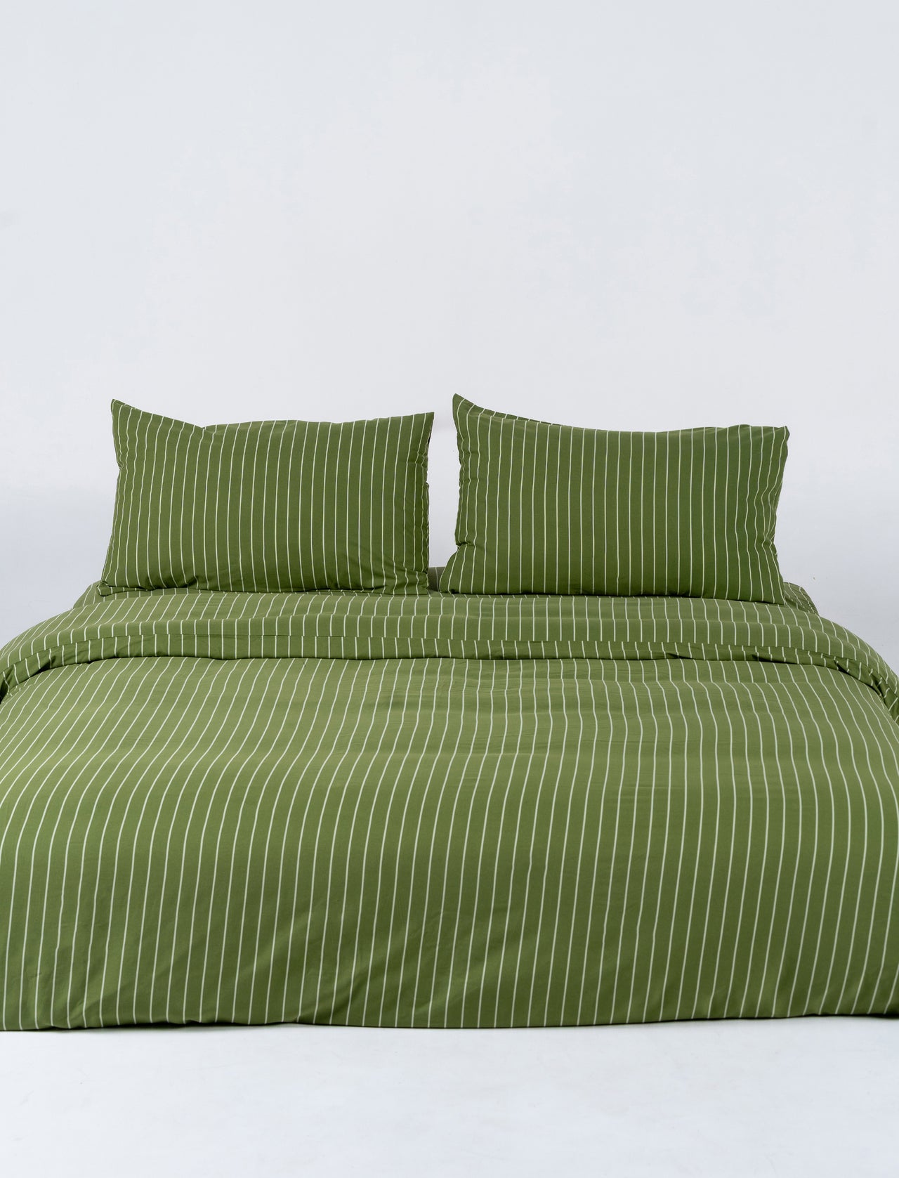 Matcha Stripe Bamboo Quilt Cover