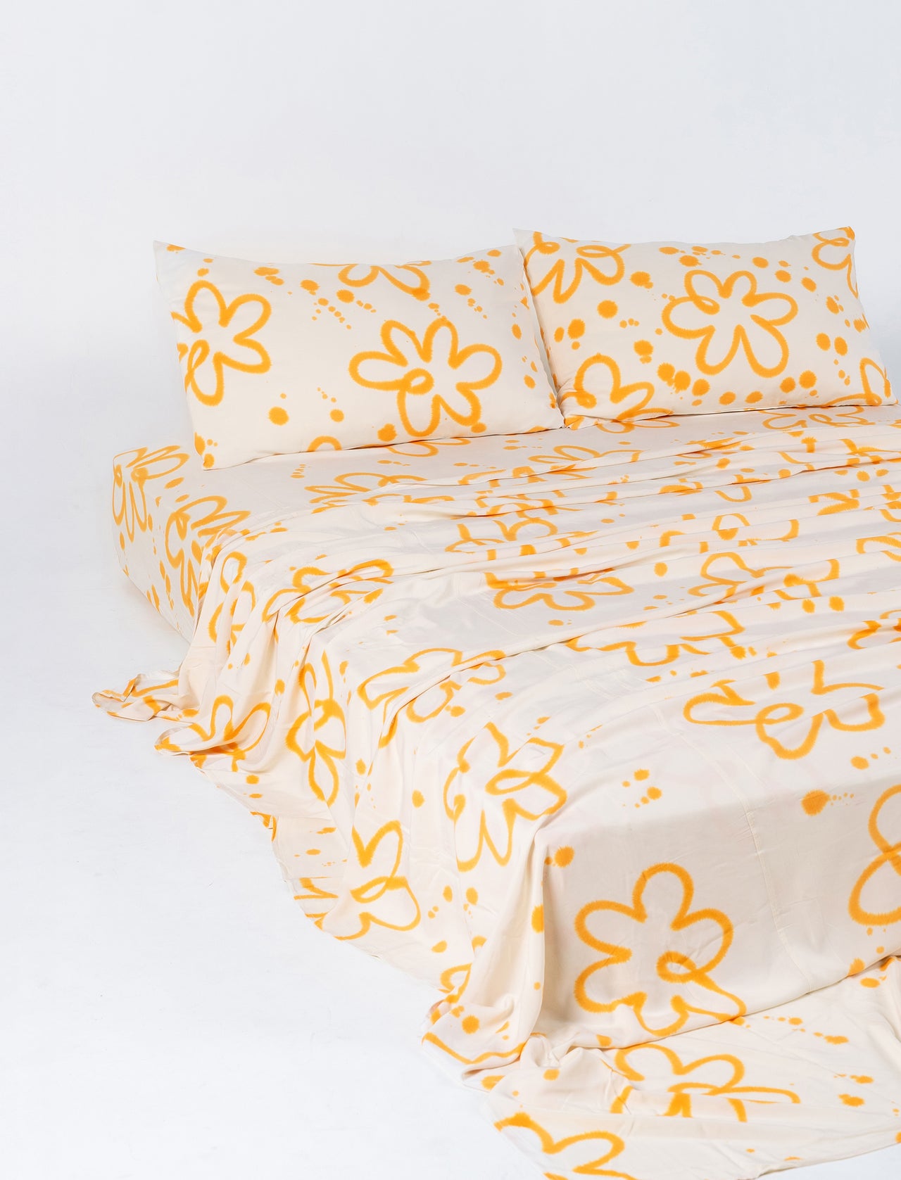 Orange Poppy Bamboo Flat Sheet