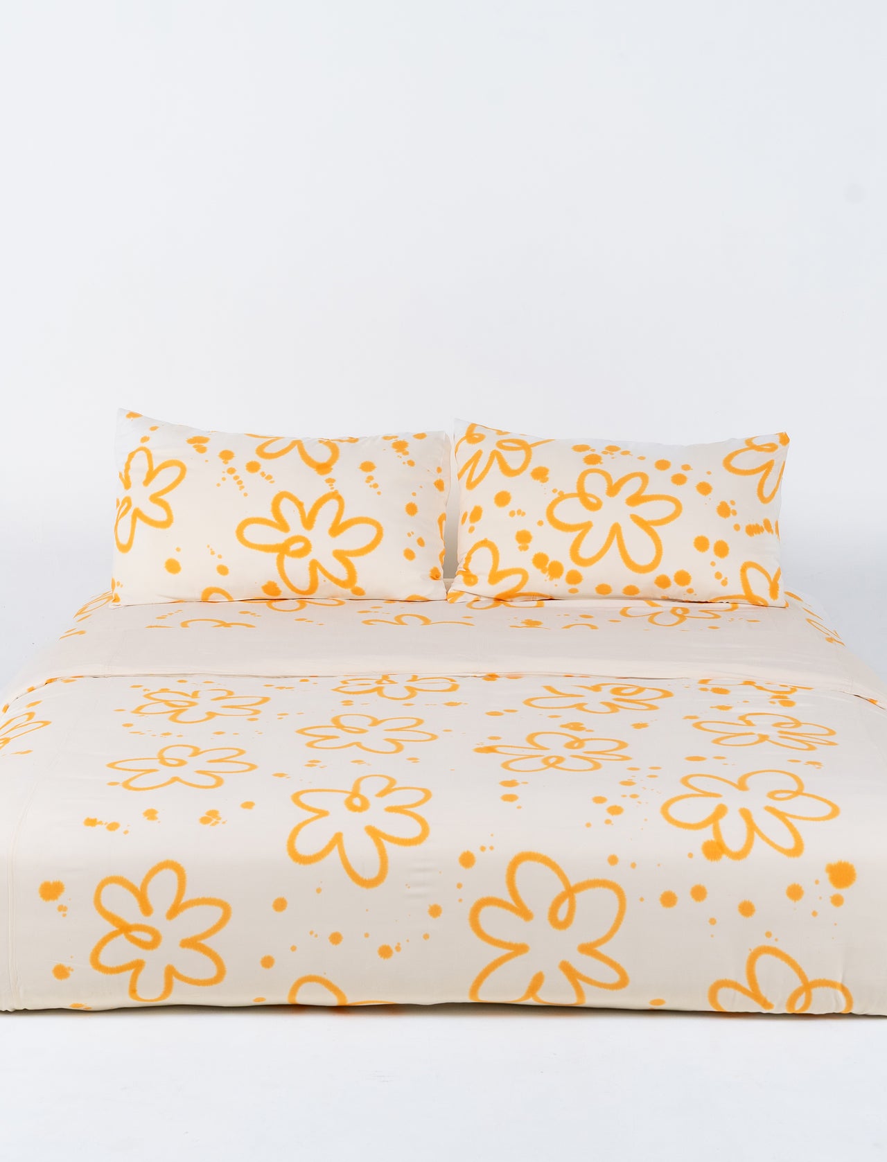 Orange Poppy Bamboo Quilt Cover Set