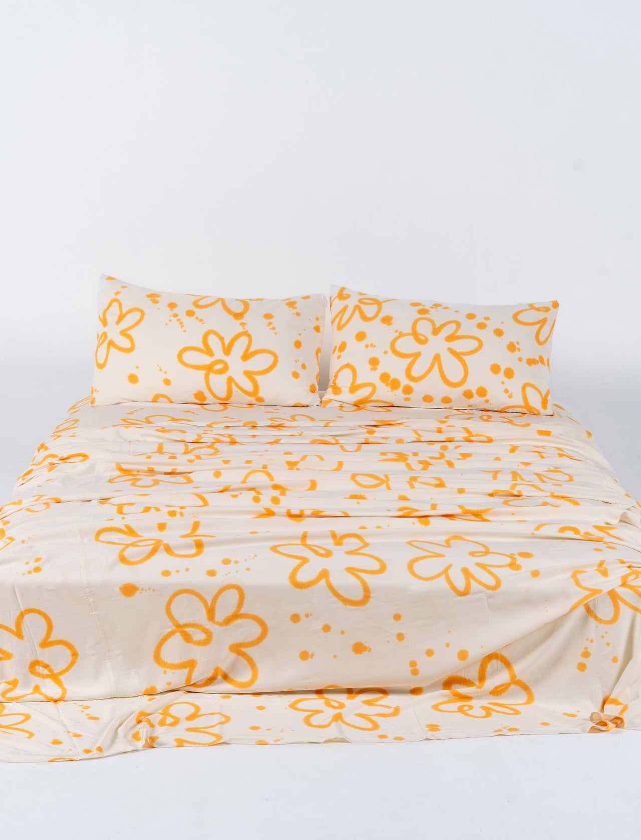 Orange Poppy Bamboo Flat Sheet