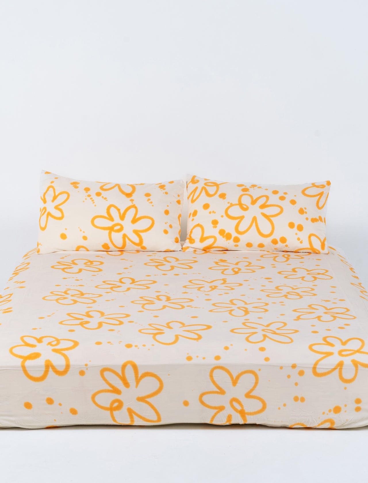 Orange Poppy Bamboo Fitted Sheet
