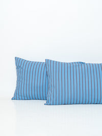 Blueberry Stripe Bamboo Pillowcase Set