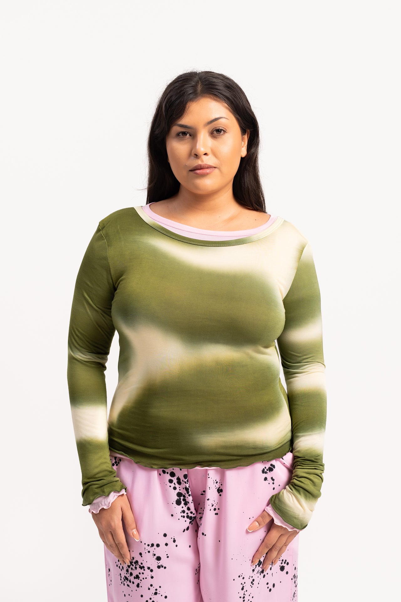 Aria Double Layer Long Sleeve Top
