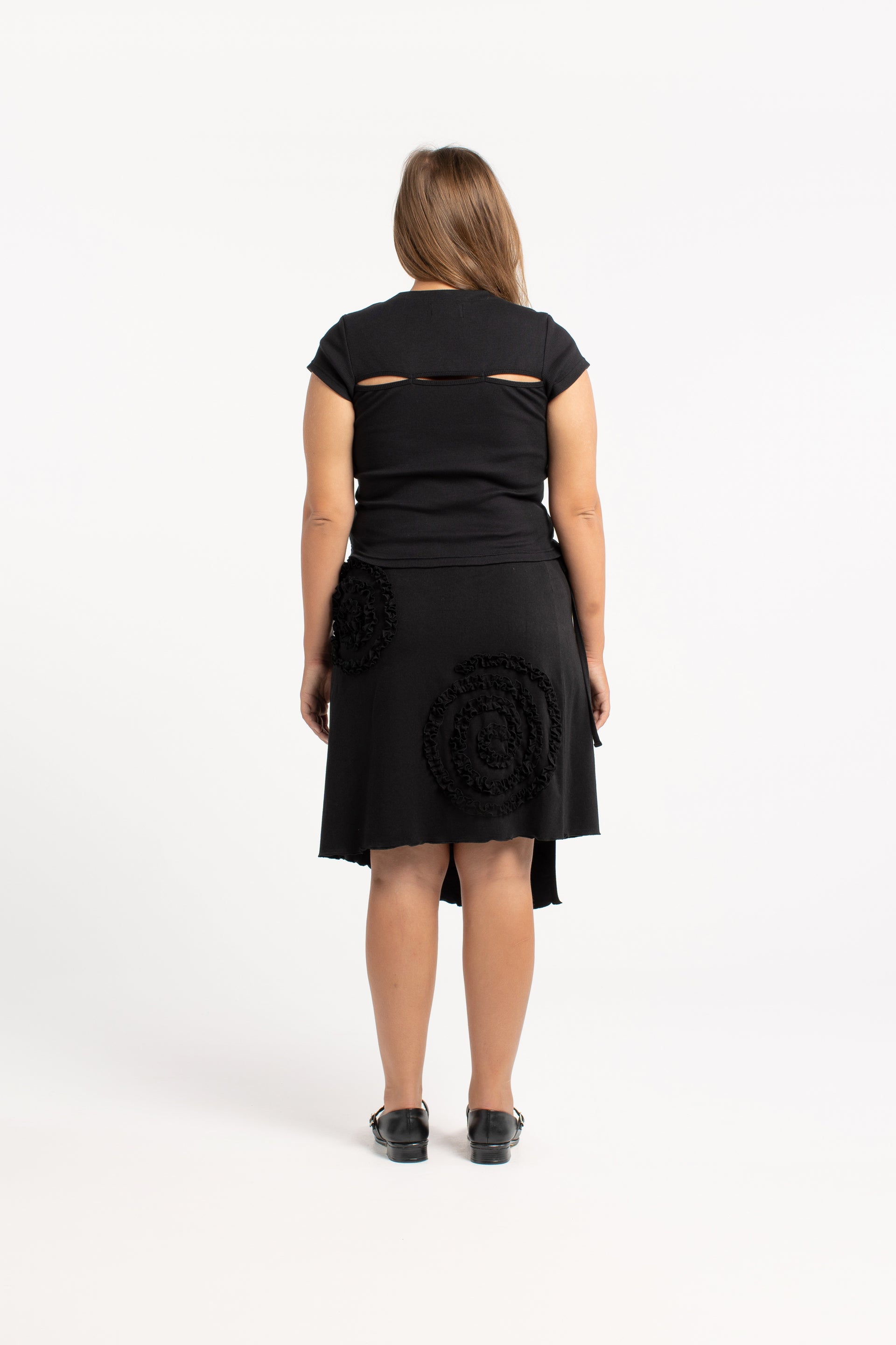 Ebony Frill Spiral Skirt