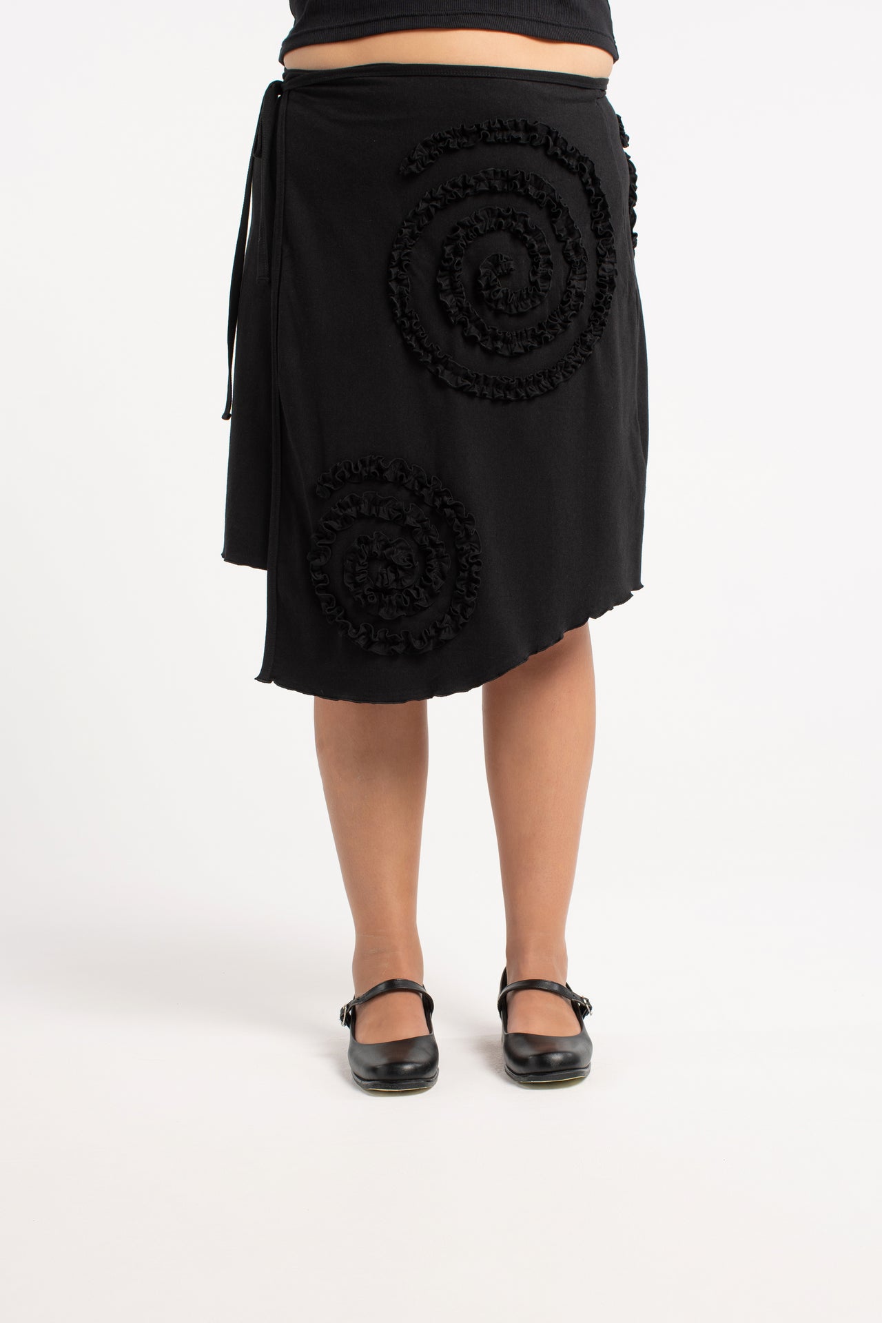 Ebony Frill Spiral Skirt