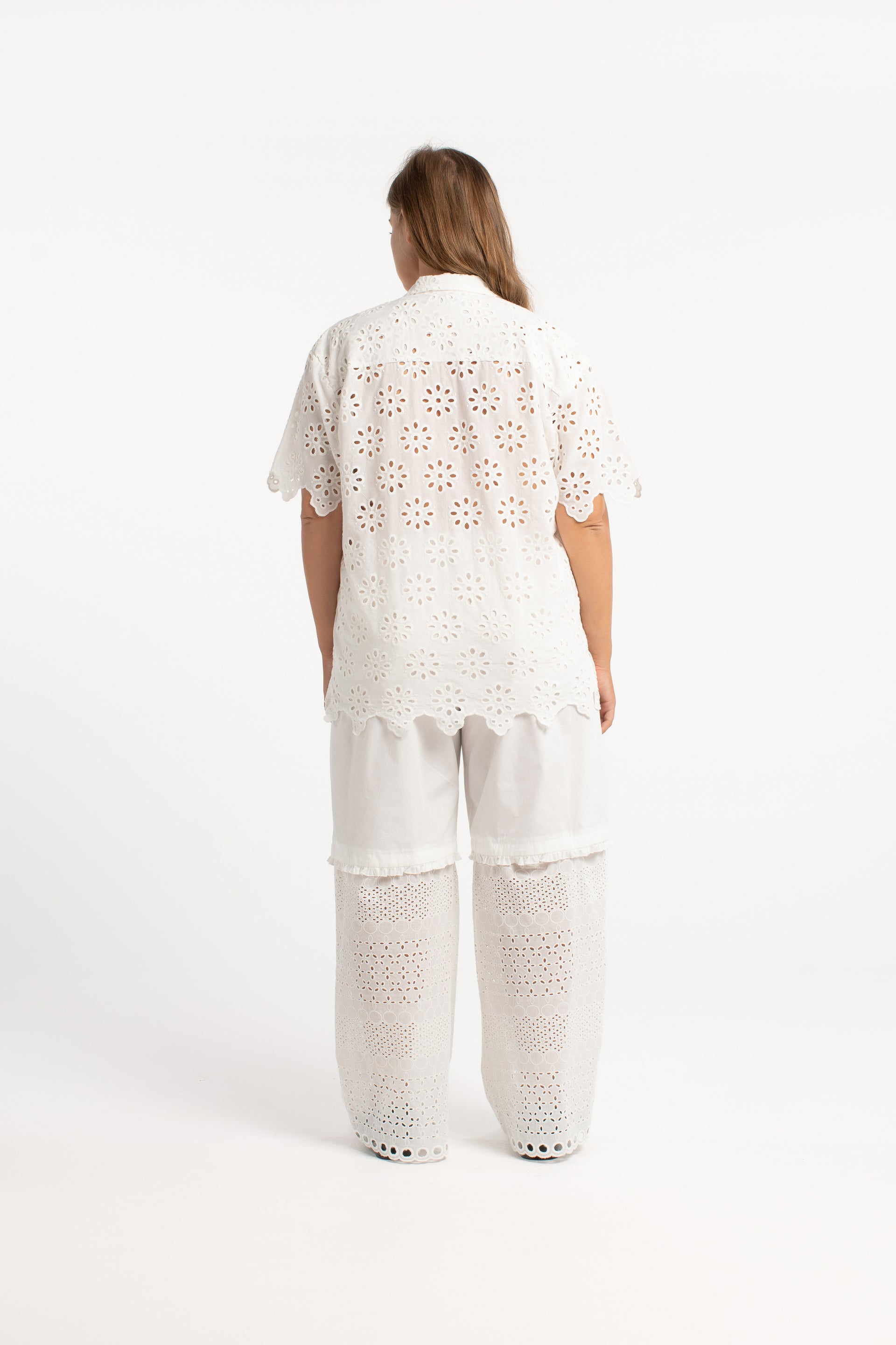 Cotton Anglaise Panel Pant