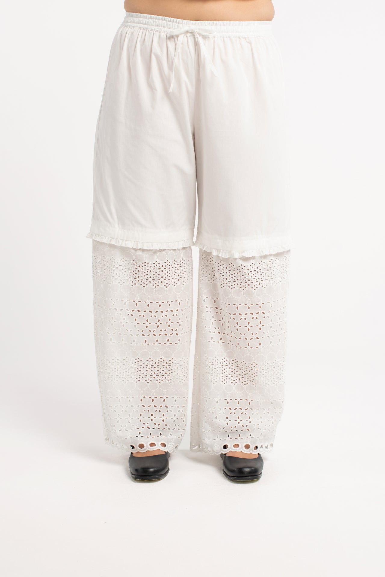 Cotton Anglaise Panel Pant