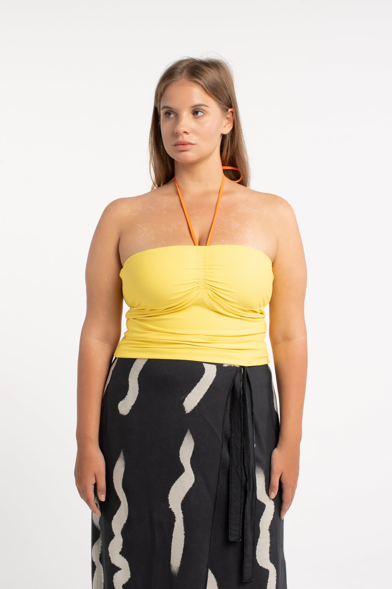 Lemon Ruched Tankini