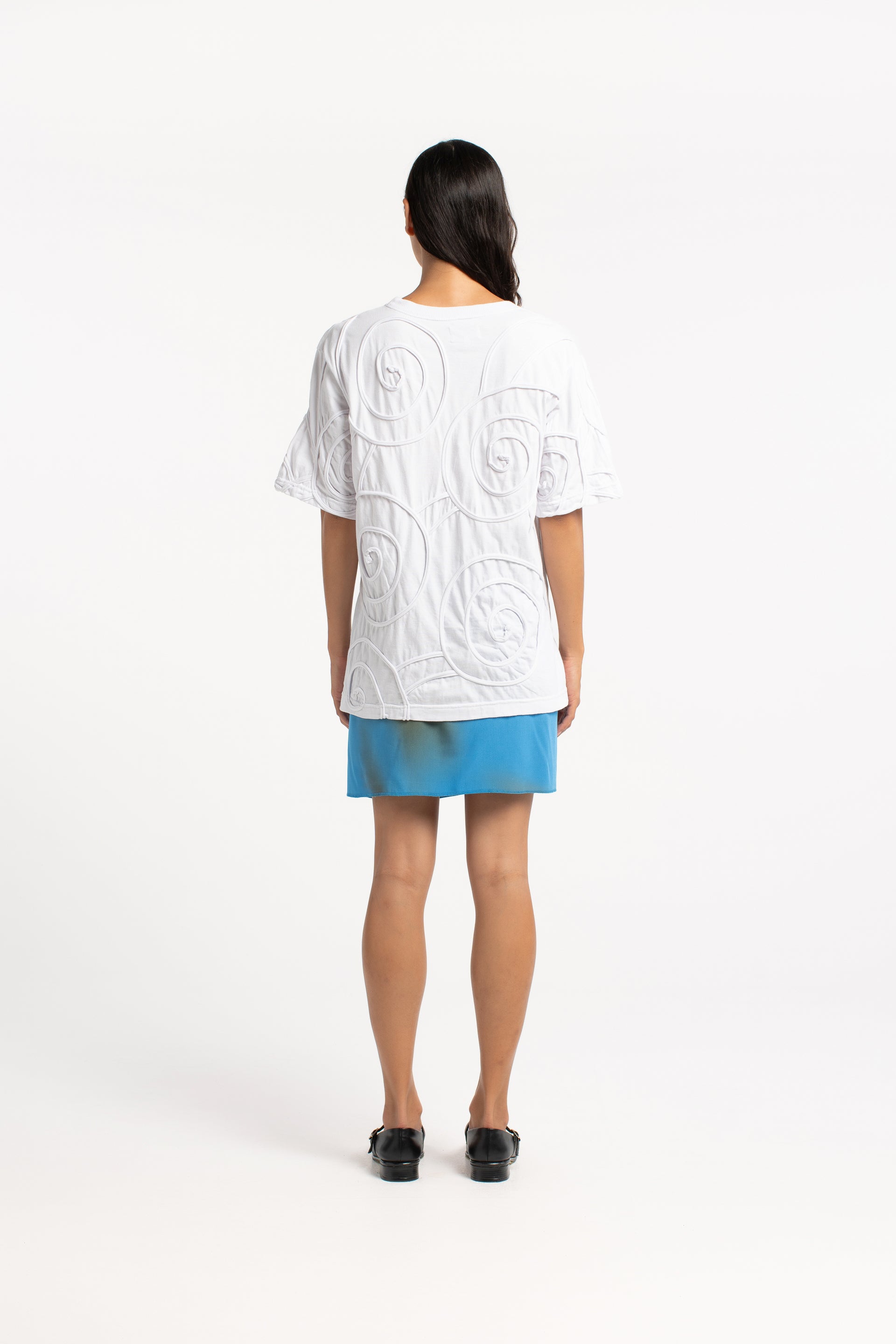 Milk Swirl Textured Oversized Tee