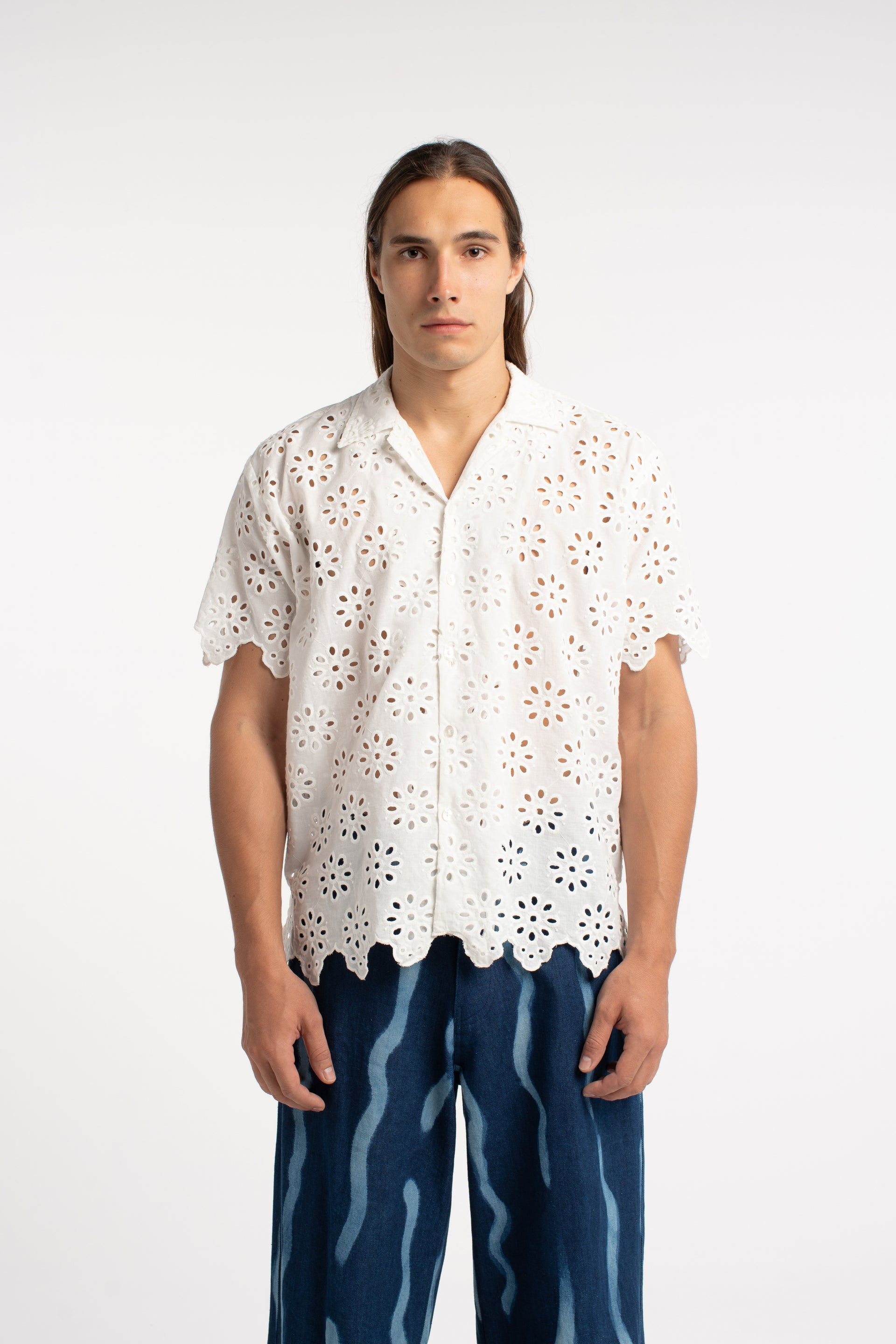 Cotton Anglaise Boxy Shirt