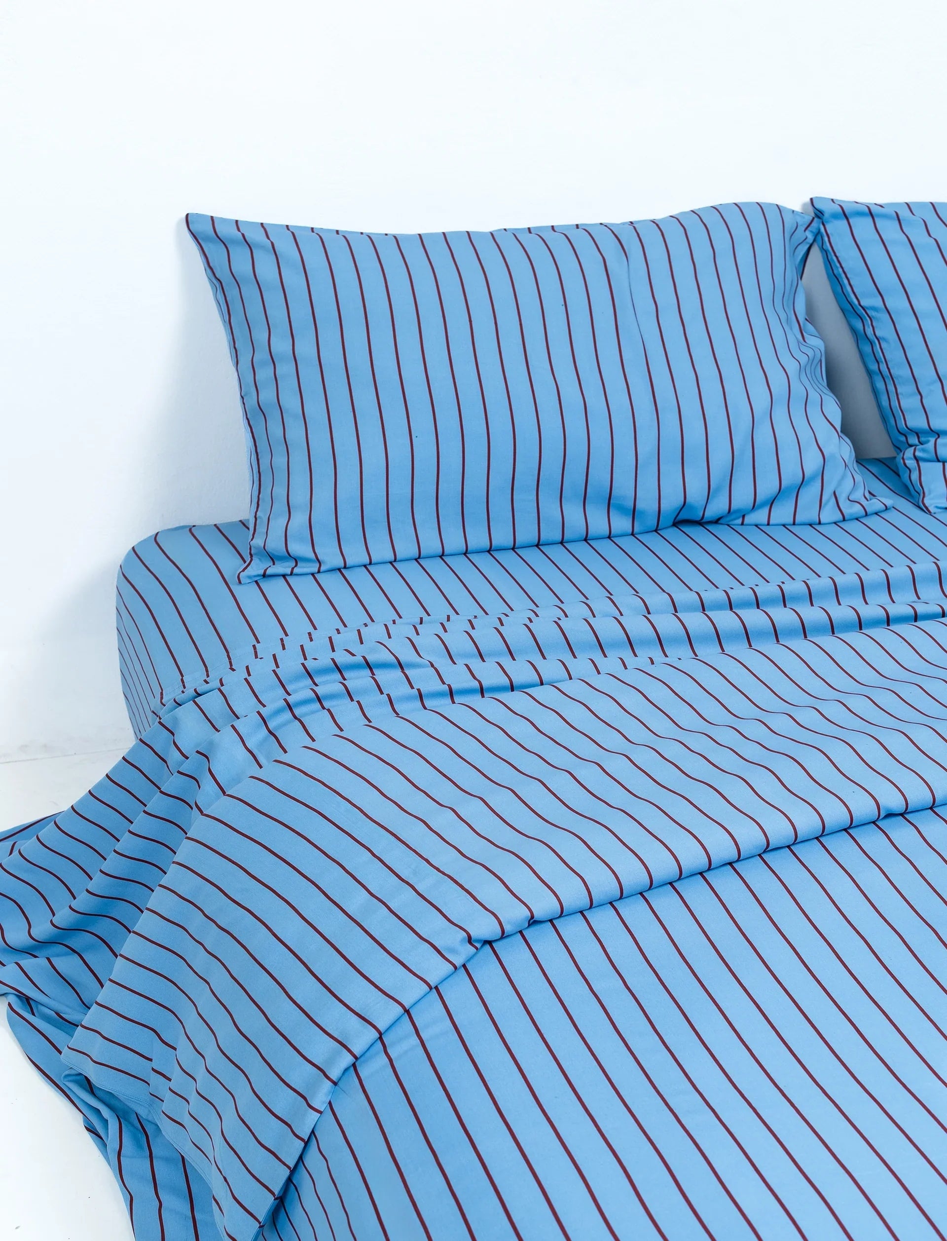 Blueberry Stripe Bamboo Flat Sheet
