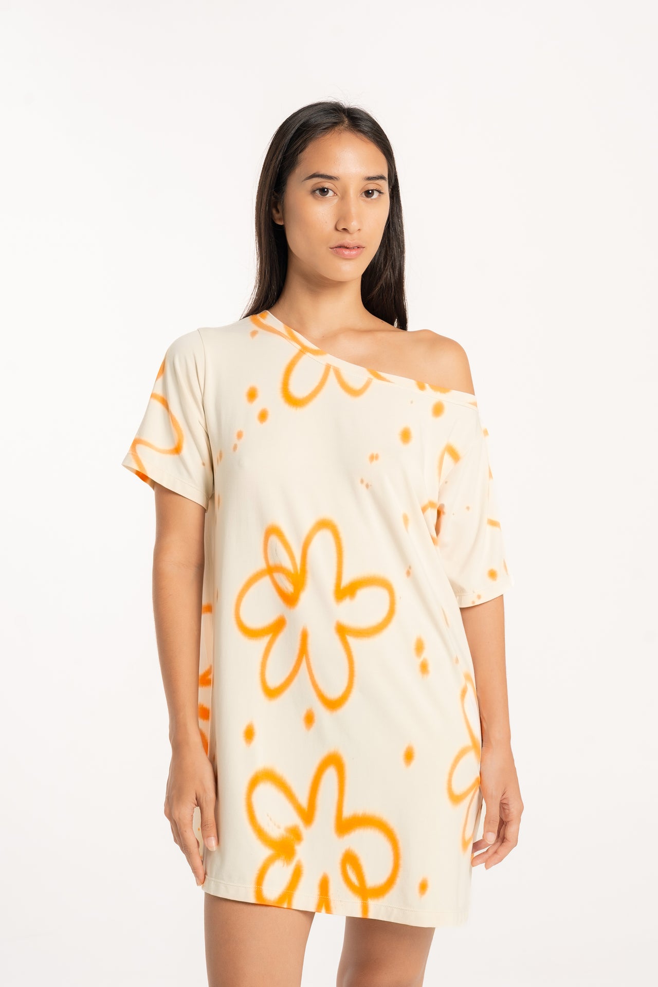 Orange Poppy T-Shirt Dress