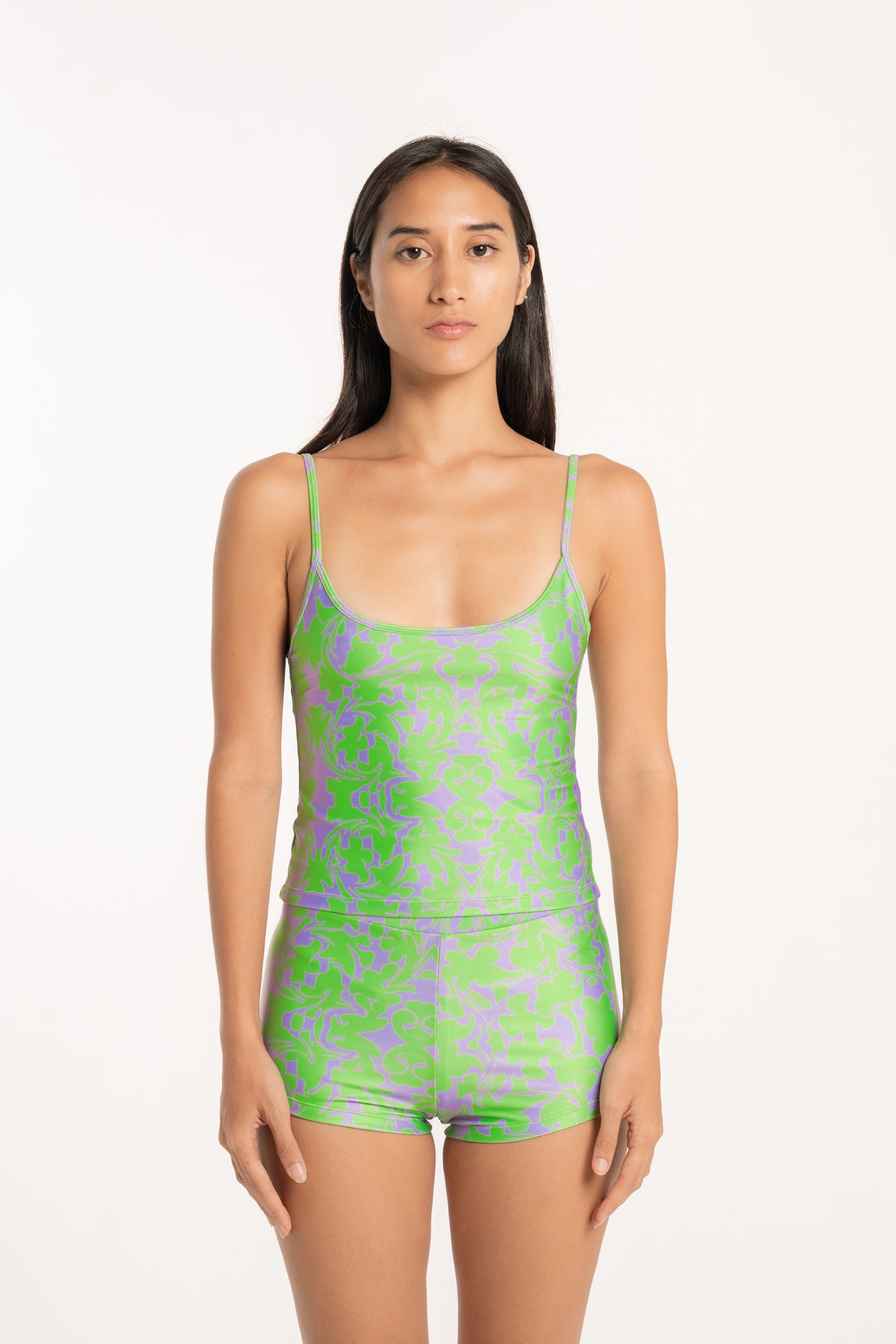 Acid Flower Tankini Top